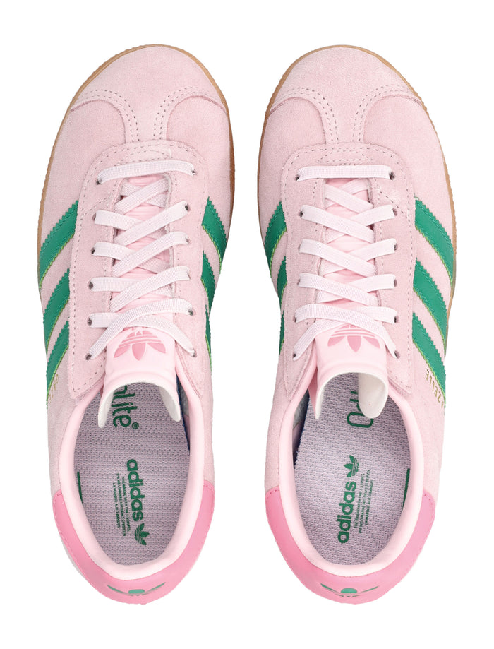 Kid - Adidas Gazelle with Elastic Lace Pink/green Upper Sneaker
