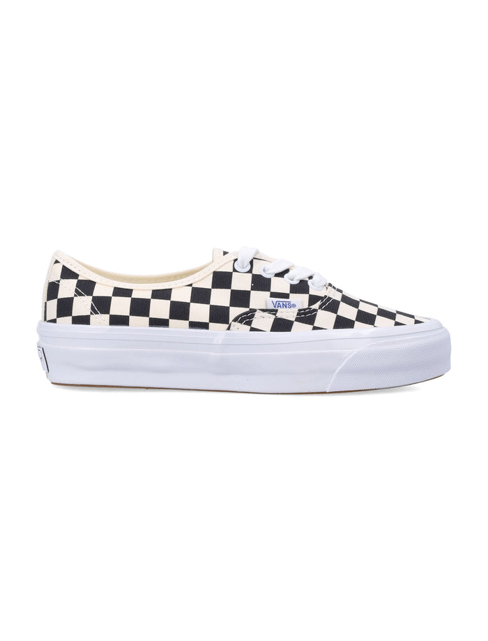 Vans Premium Authentic 44 Checkerboard shoes Black/off White Canvas Sole Sneaker