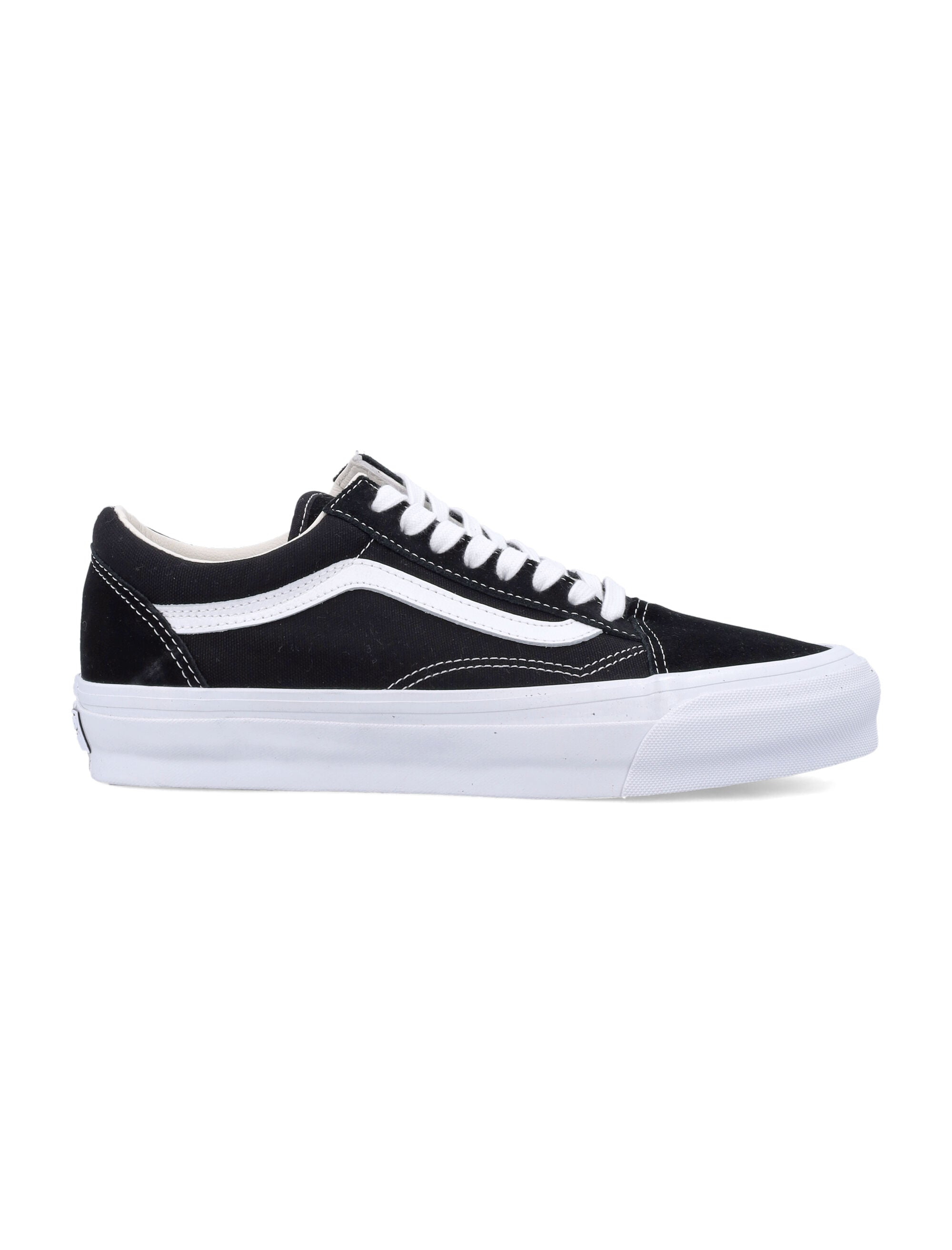 Black Canvas Old Skool Shoes White Trim Sneaker