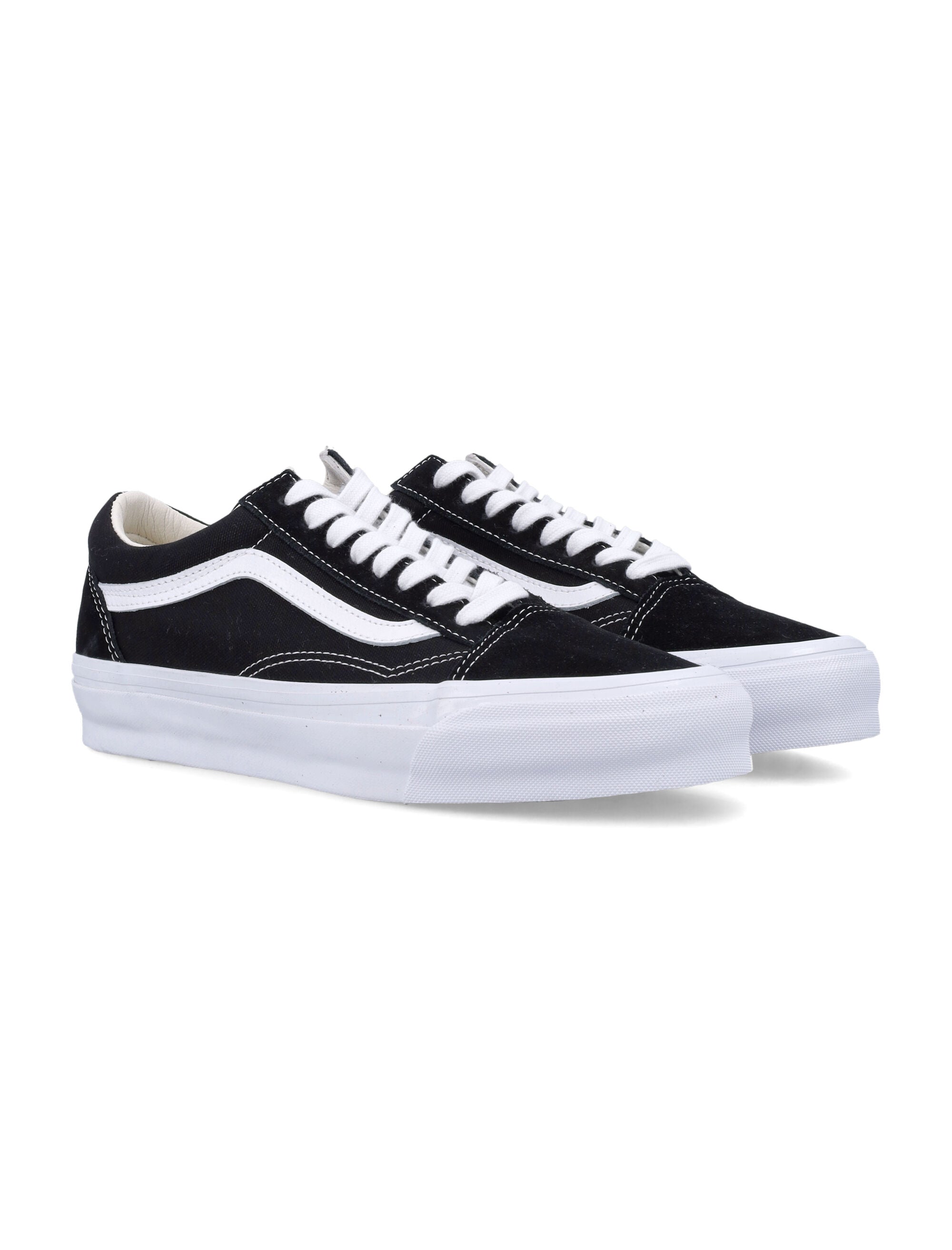 Black Canvas Old Skool Shoes White Trim Sneaker