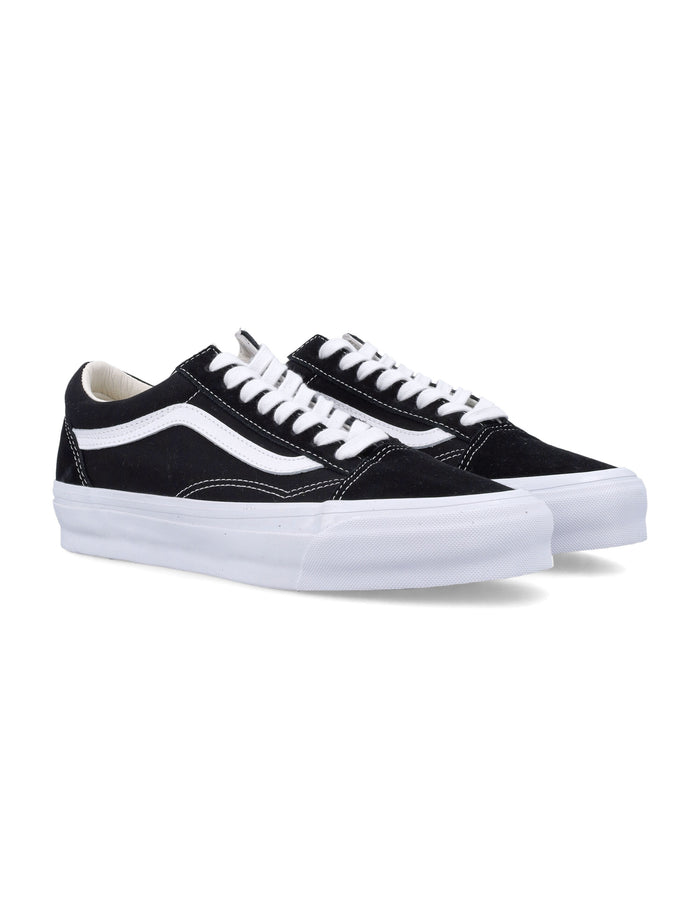 Black Canvas Old Skool Shoes White Trim Sneaker