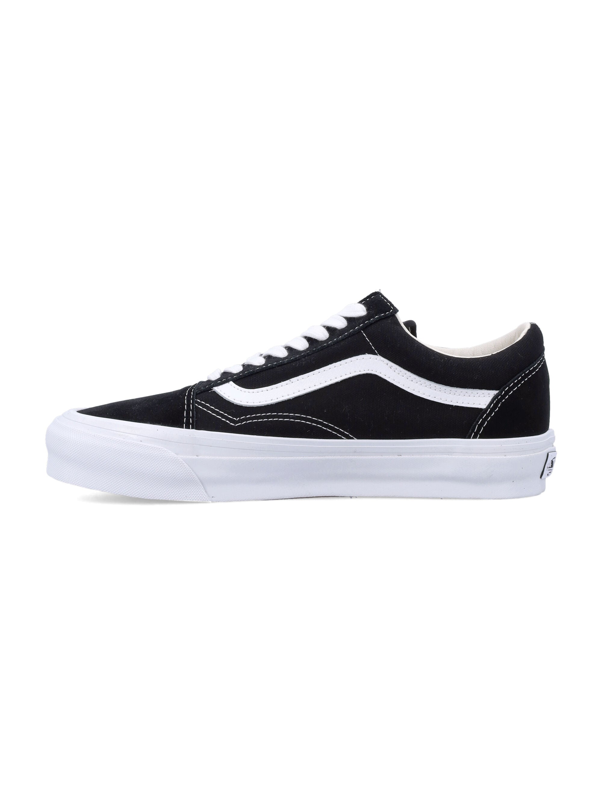 Black Canvas Old Skool Shoes White Trim Sneaker