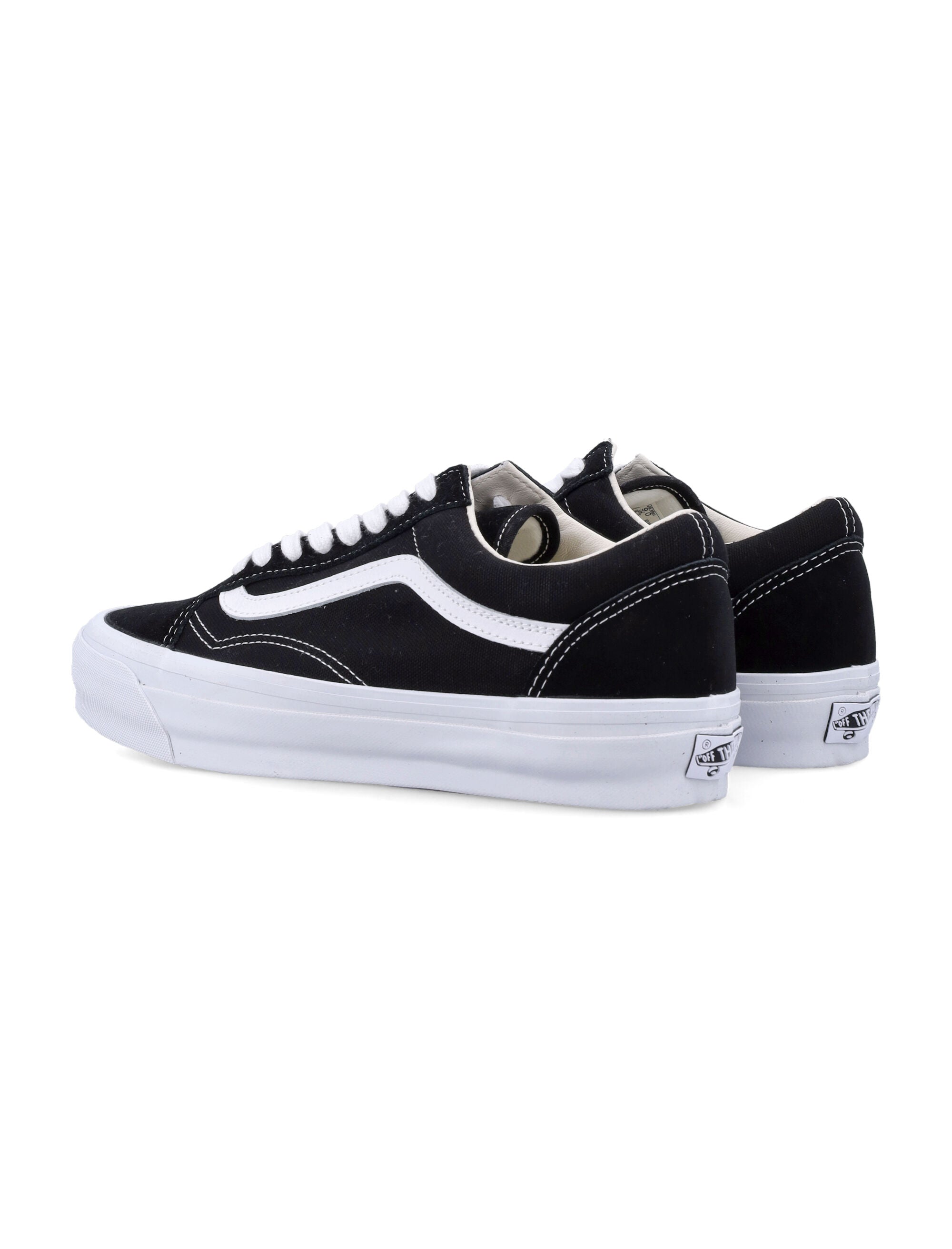 Black Canvas Old Skool Shoes White Trim Sneaker
