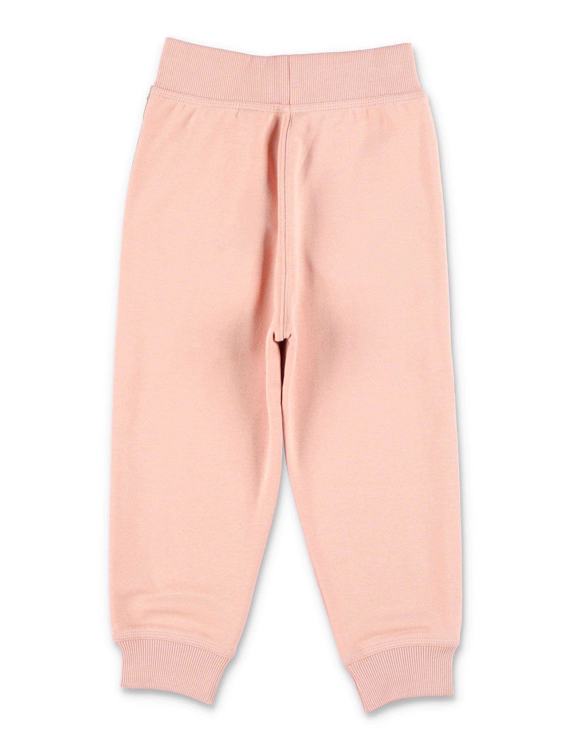 Kid - Cotton Jogging Pants with Check Trim Slipper Sweatpants