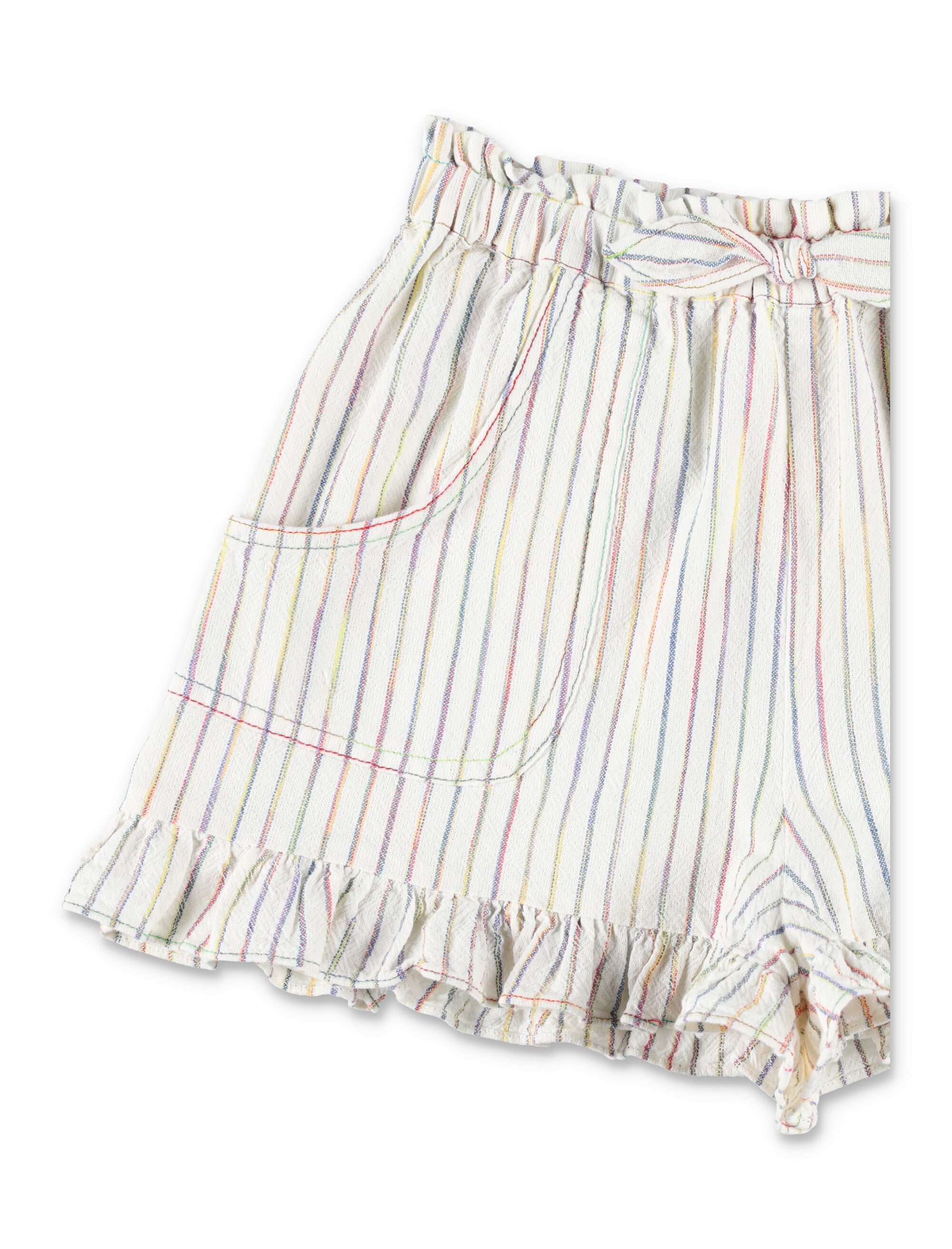 Rhiannon striped short Rainbow Stripe Cotton
