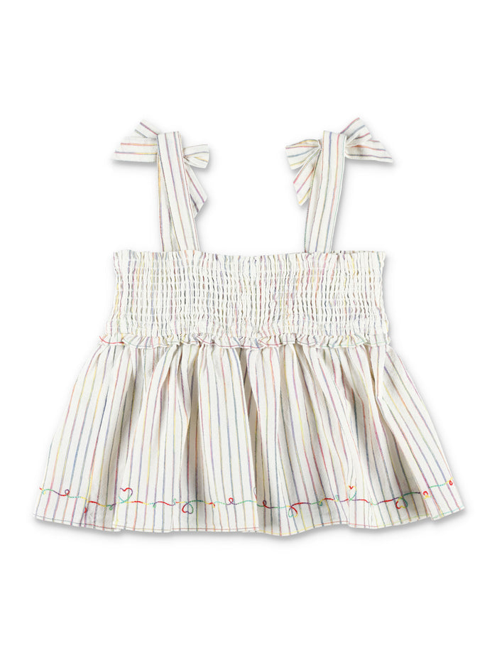 Kid - Rhiannon denim top Rainbow Stripe Cotton