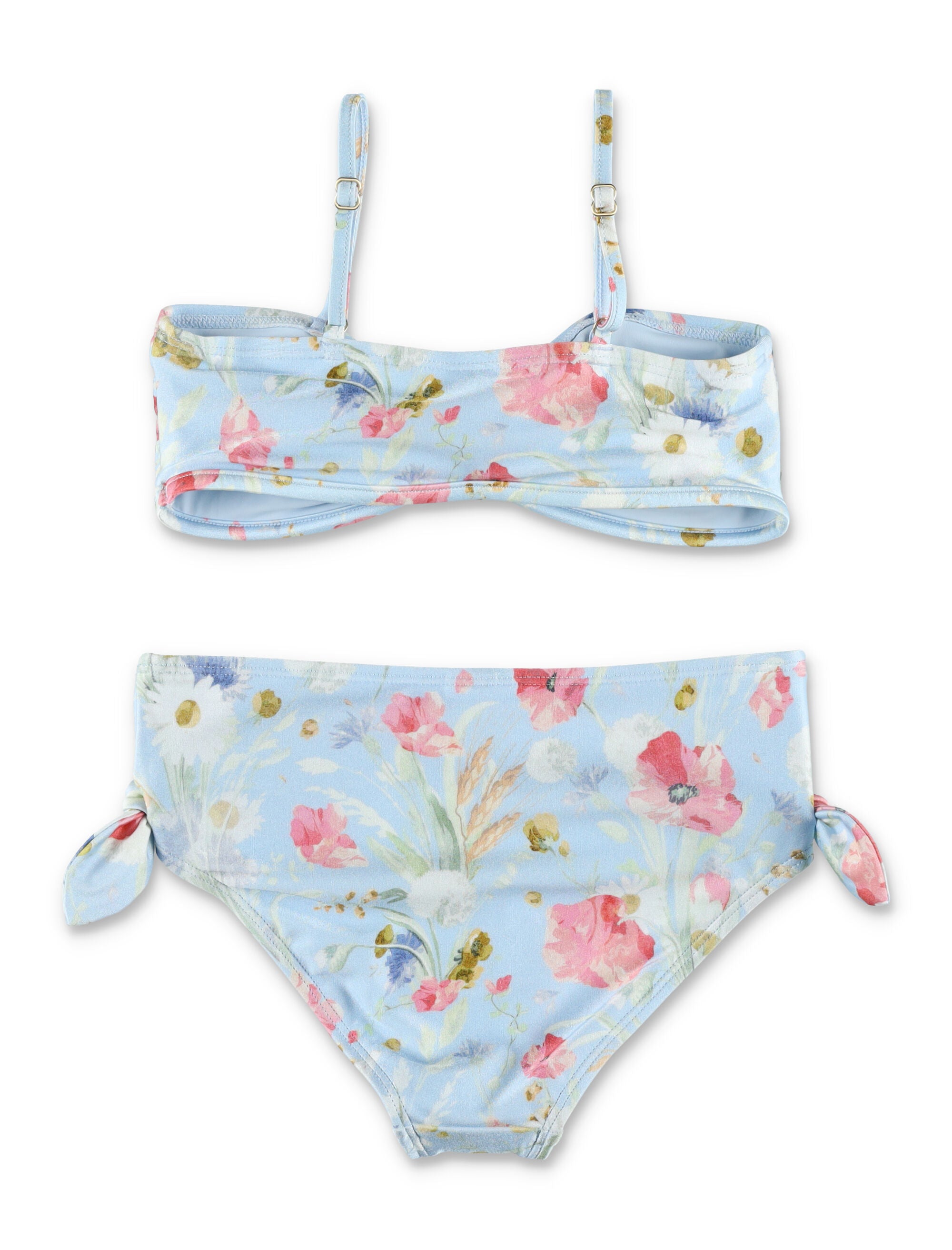 Kid - Lucky tie bikini Blue Floral Polyamide