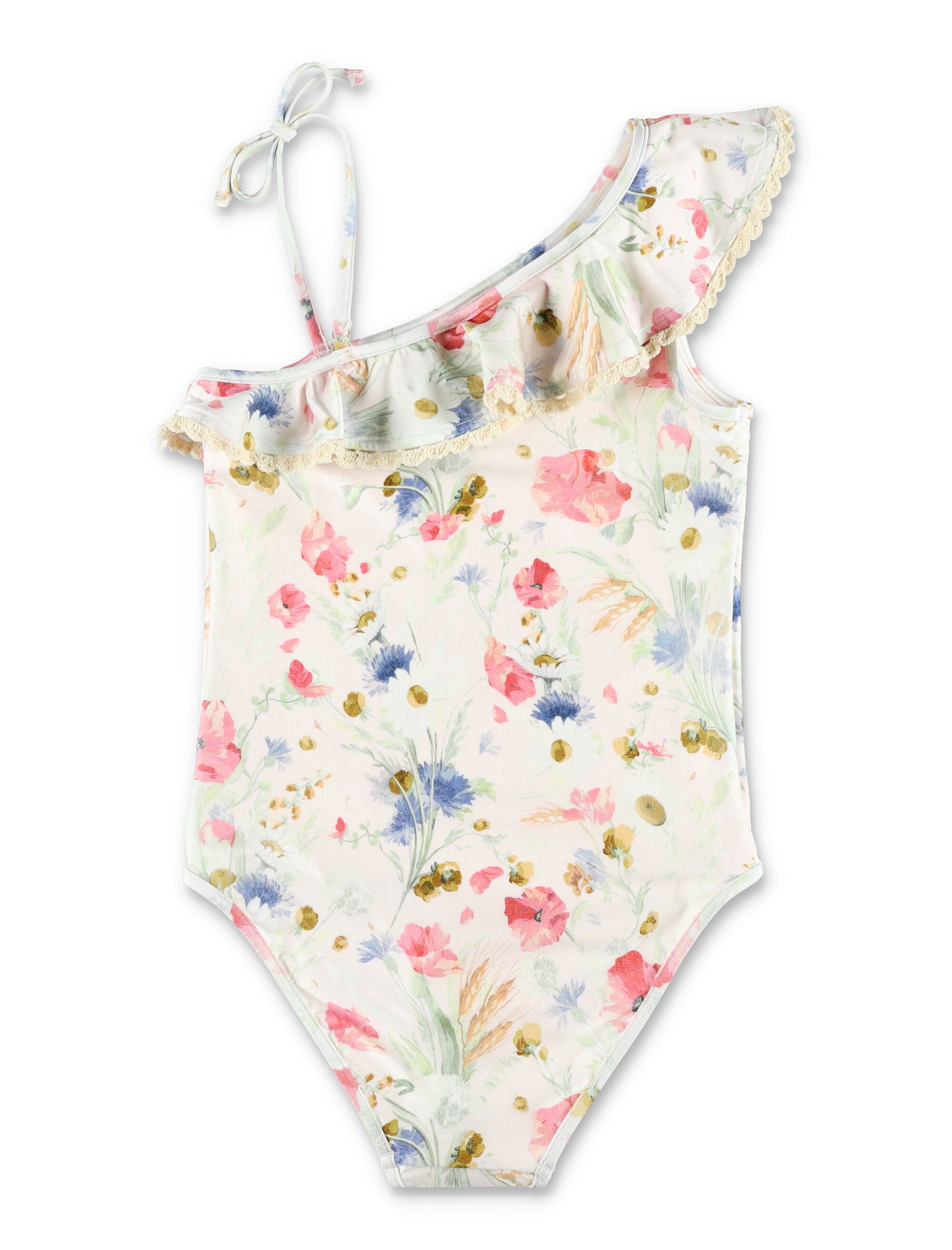 Kid - Lucky Kids Frill one piece Cream Floral Polyamide Swimwear