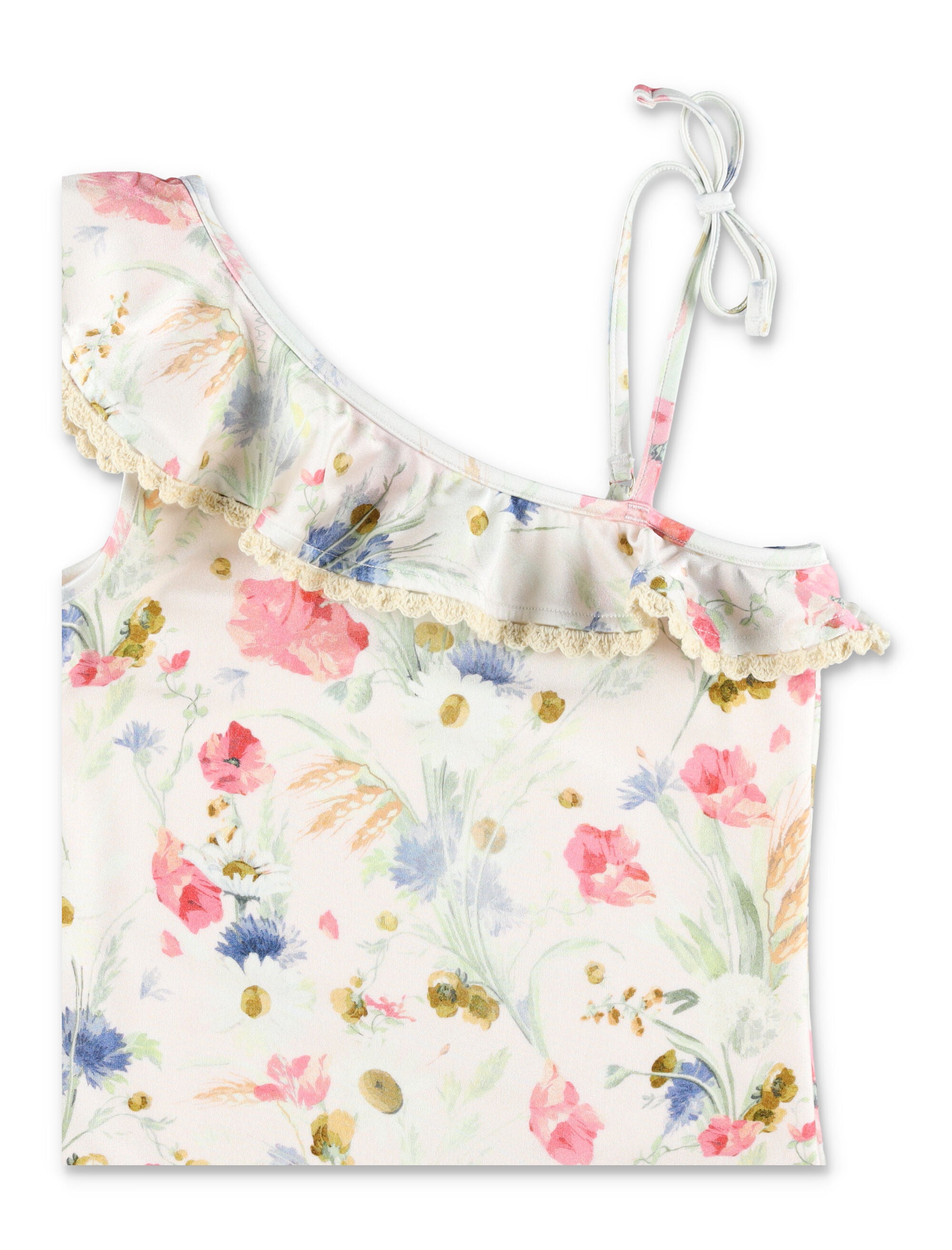Kid - Lucky Kids Frill one piece Cream Floral Polyamide Swimwear
