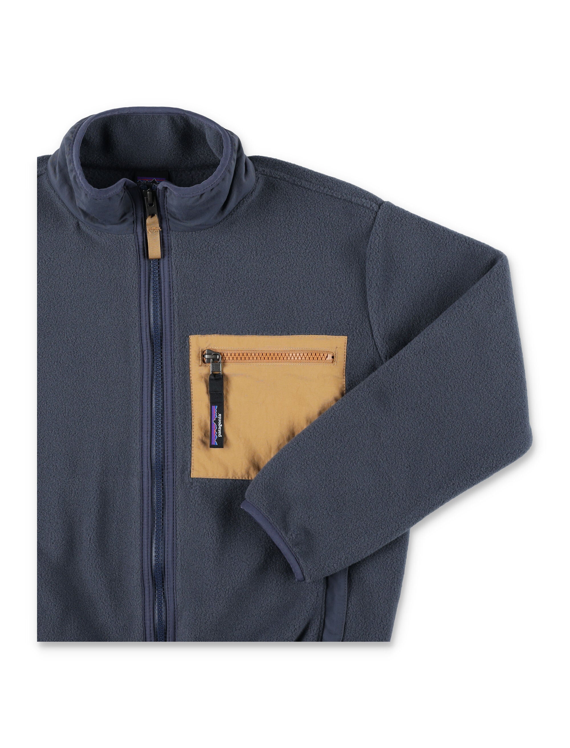 Patagonia Kids Synchilla Fleece Jacket Navy Recycled Polyester Contrast Fleeces