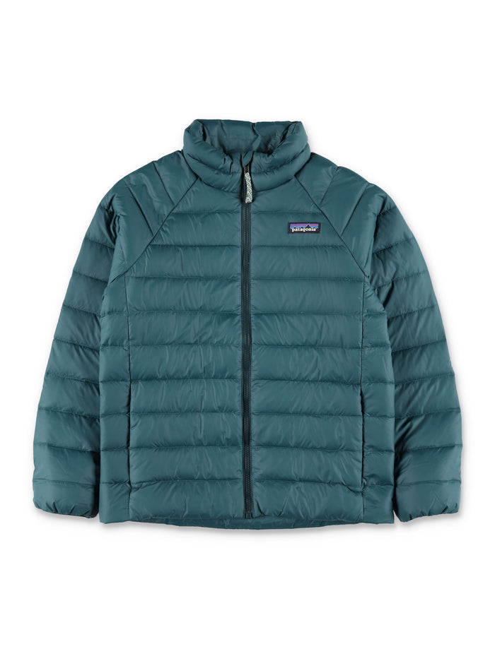 Patagonia Kids Down Sweater puffer jacket Green Recycled Nylon Lining