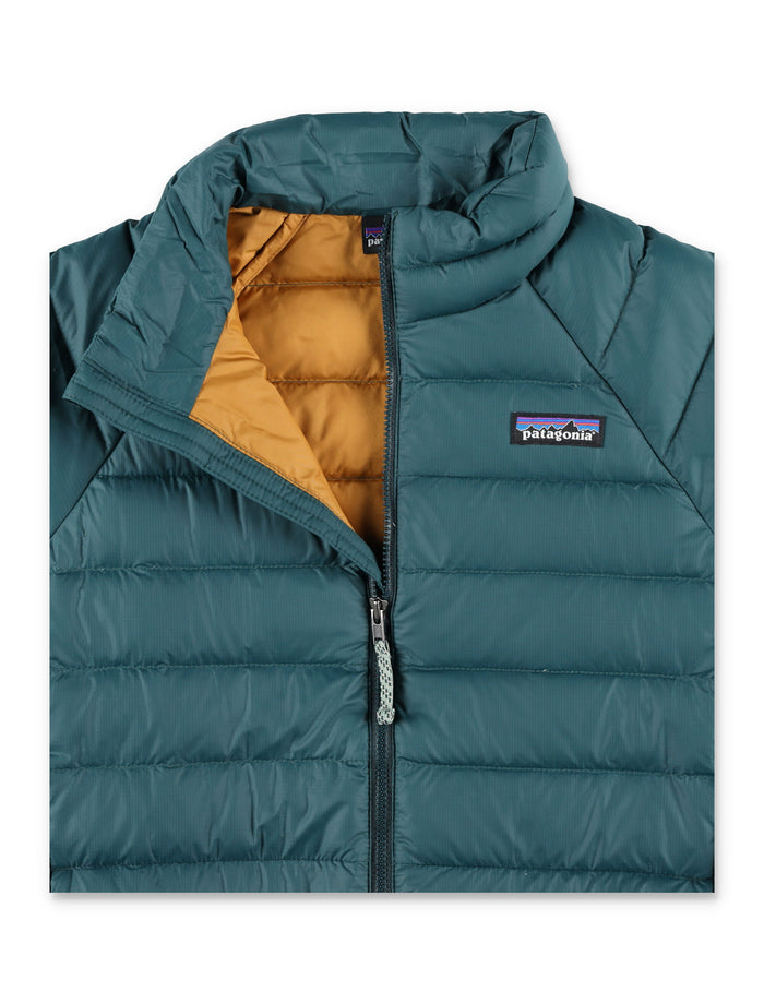 Patagonia Kids Down Sweater puffer jacket Green Recycled Nylon Lining