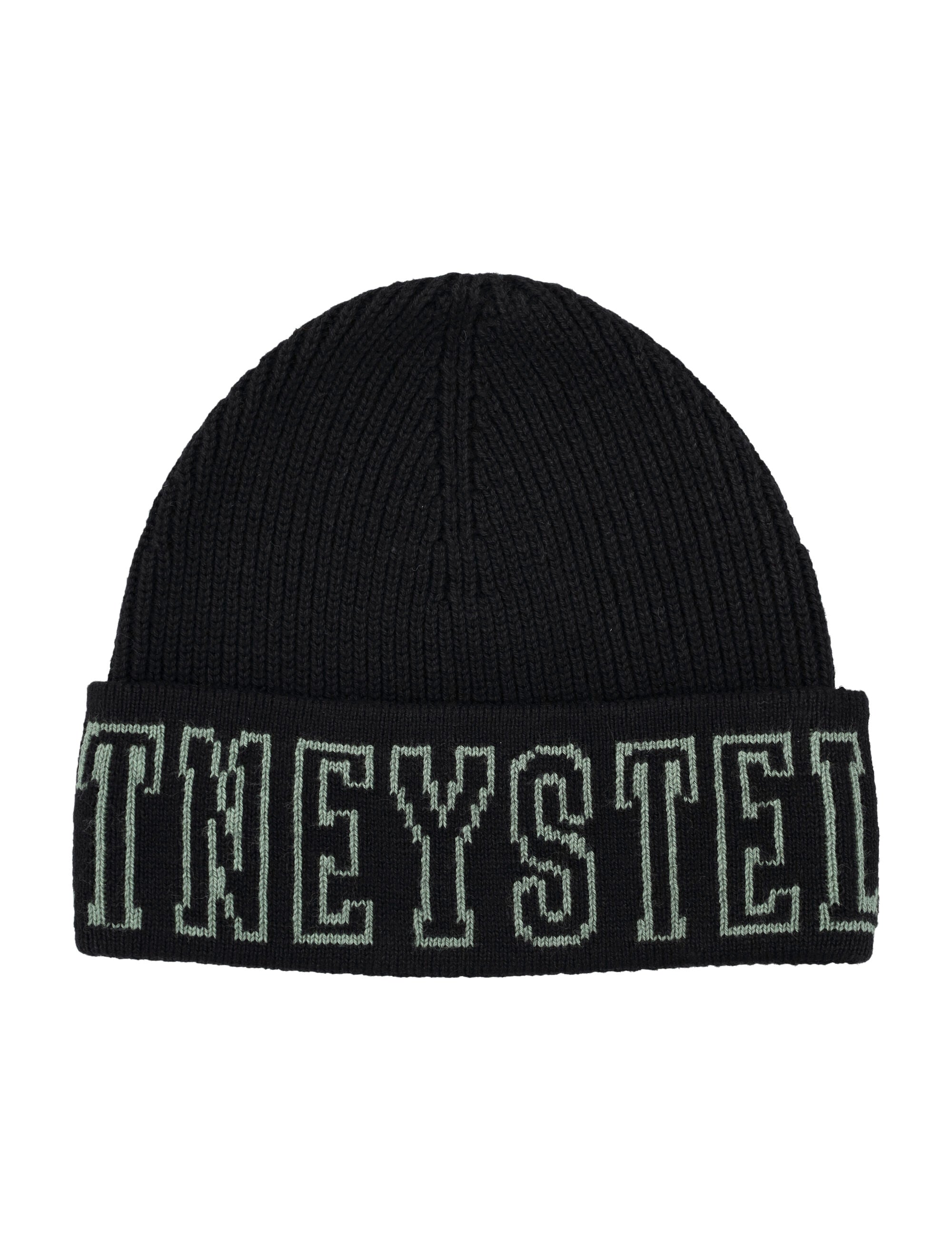 Stella McCartney Kids Logo Beanie Black Cotton Hat