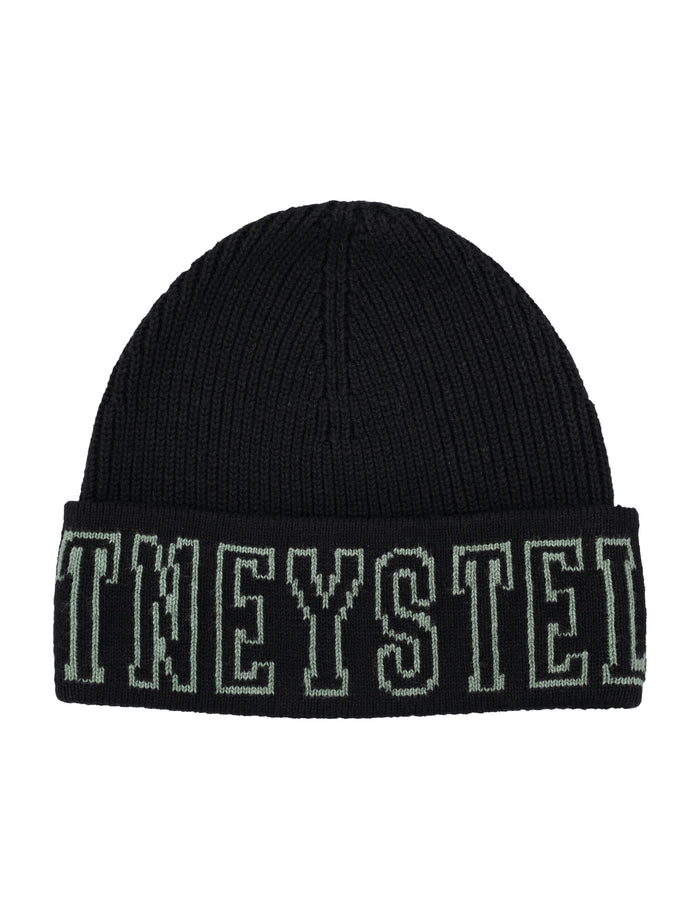 Stella McCartney Kids Logo Beanie Black Cotton Hat