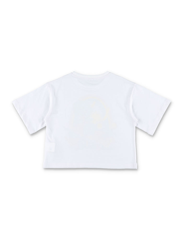Kid - Earth Friends Graphic cropped t-shirt White Cotton