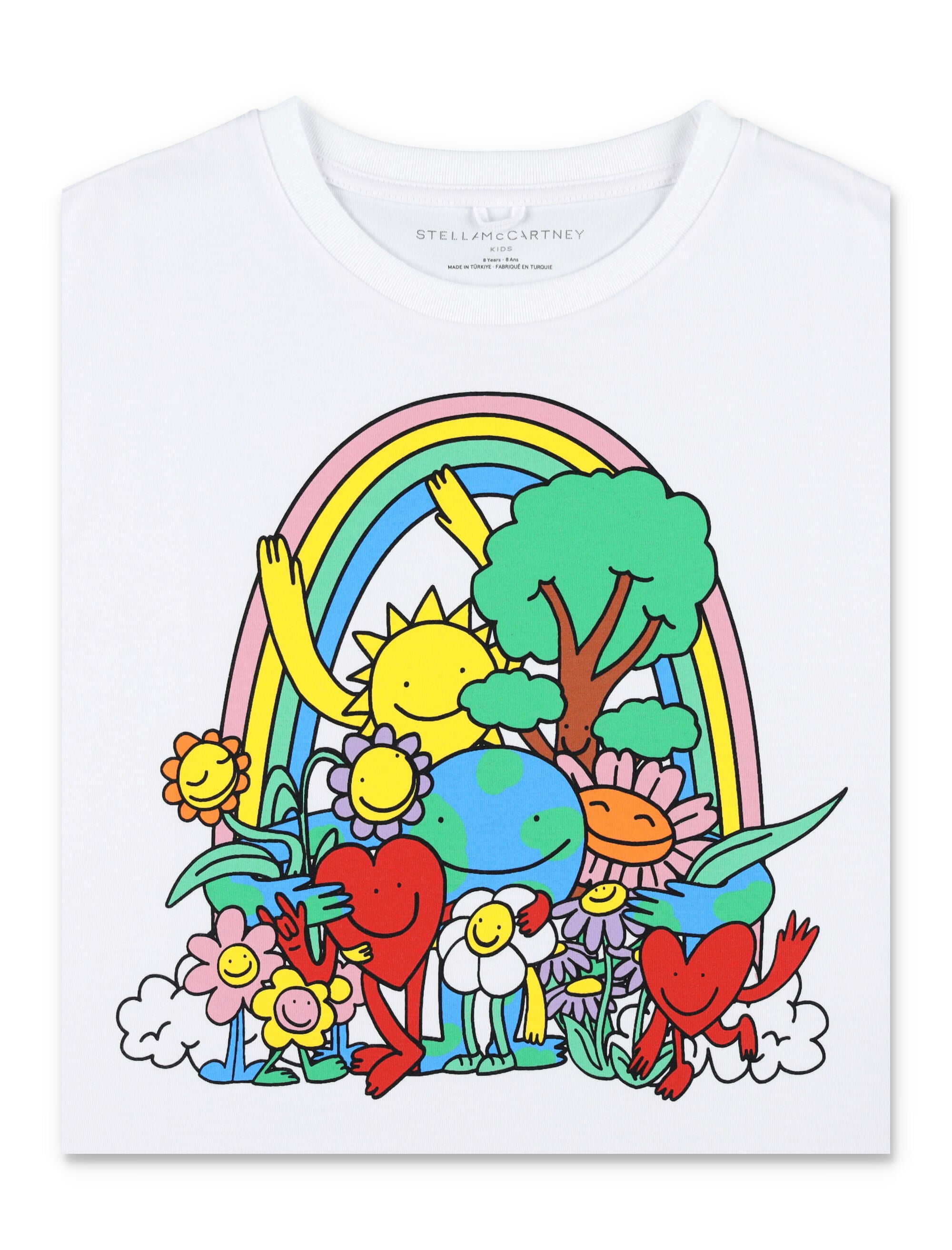 Kid - Earth Friends Graphic cropped t-shirt White Cotton