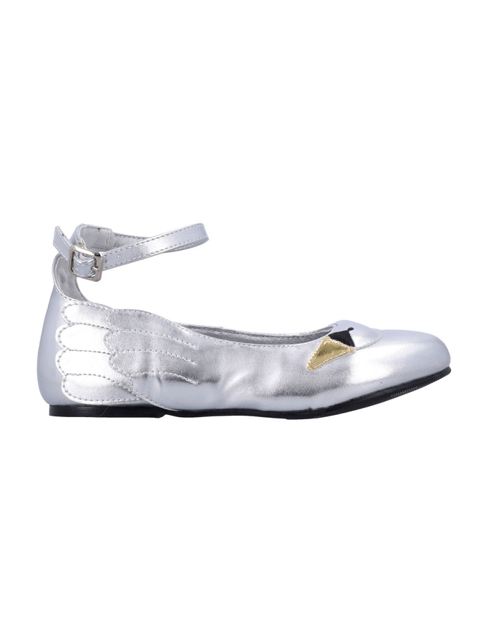 Kid - Swan ballerina Silver Polyurethane Flat Shoes