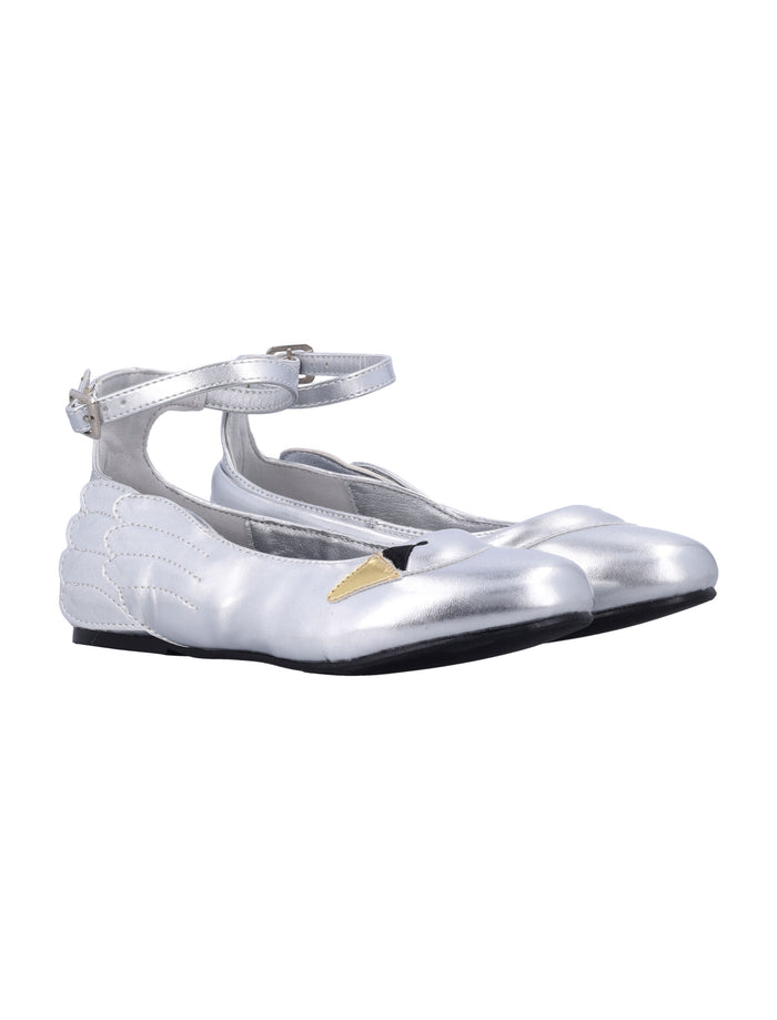 Kid - Swan ballerina Silver Polyurethane Flat Shoes