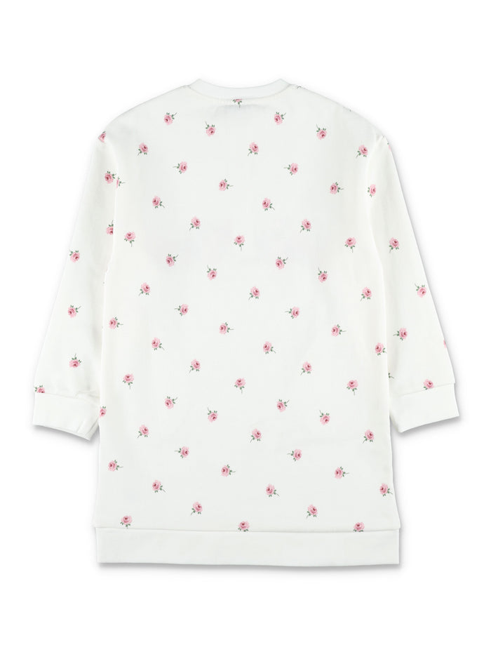 Kid - Stella McCartney Kids Floral Sweatdress White Cotton Dress