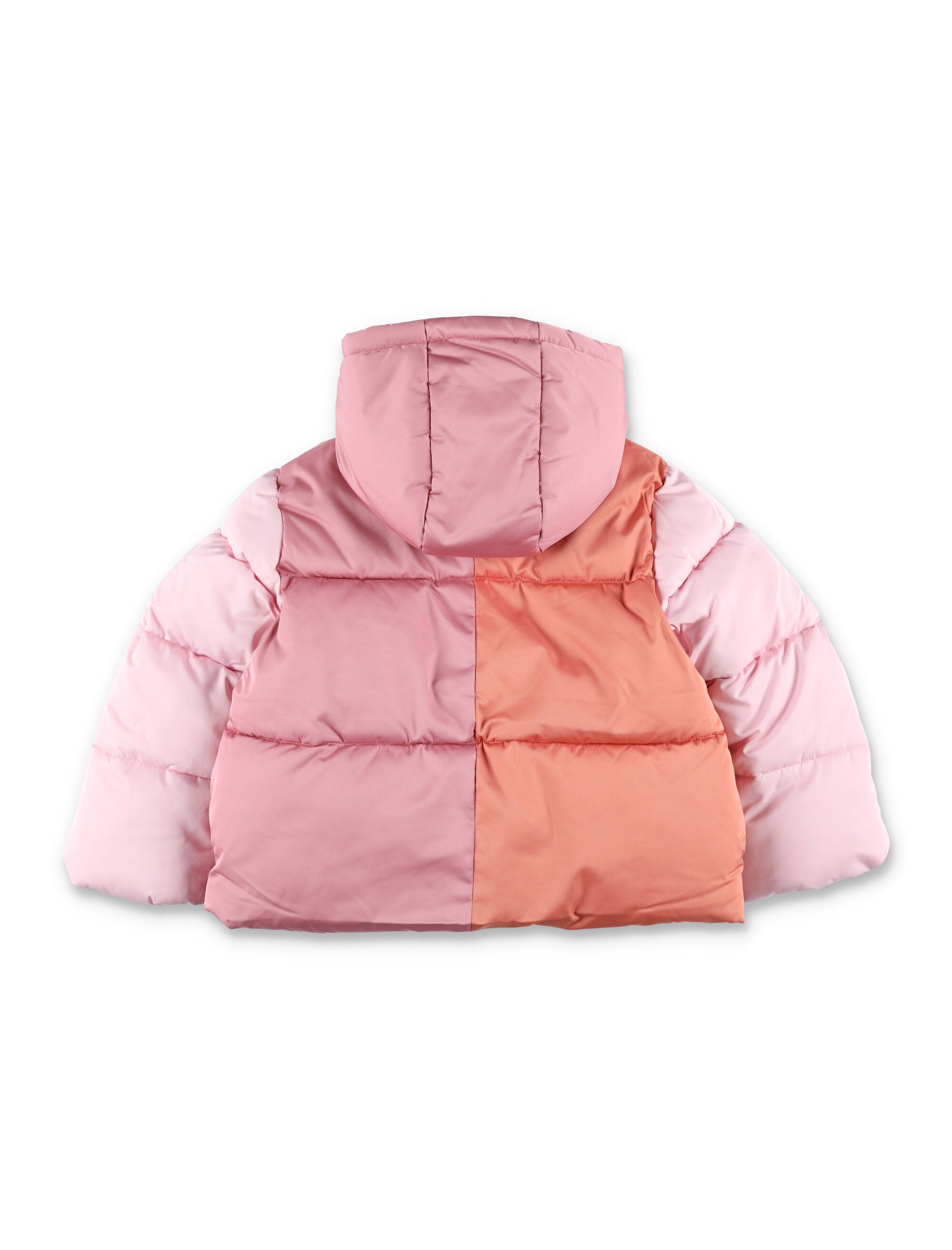 Stella McCartney Kids Contrast Panel Puffer Coat Multi Polyester Down Jacket