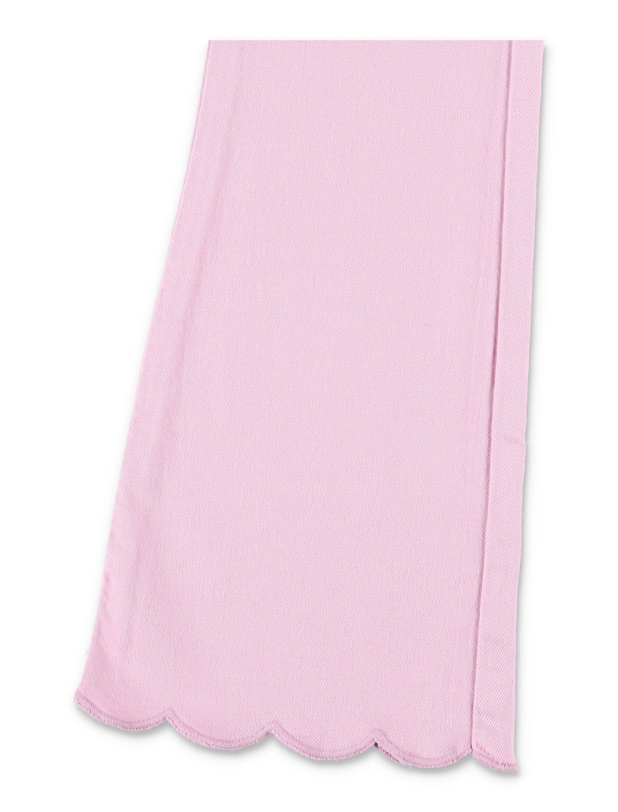 Kid - Scallop trim denim jeans Pink Cotton