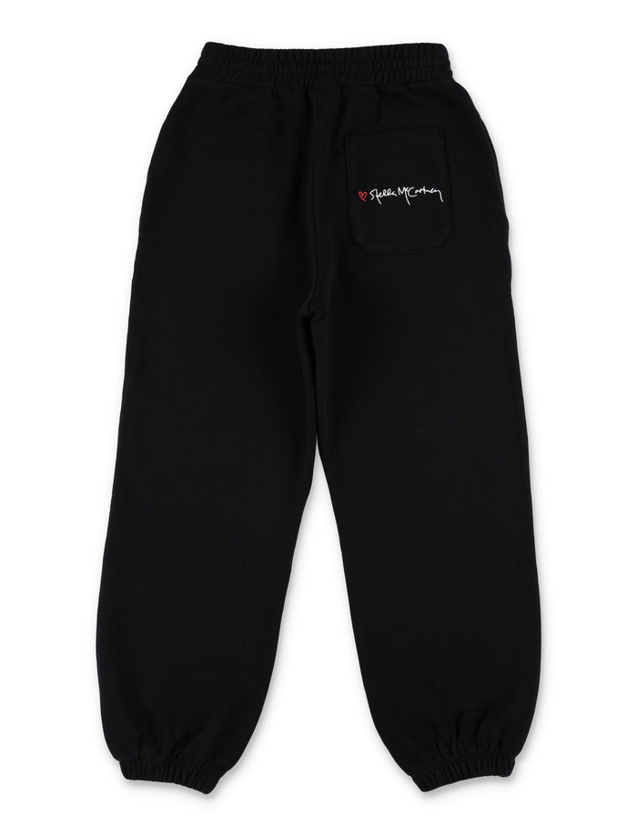 Kid - Heart logo jogging Black Cotton Sweatpants