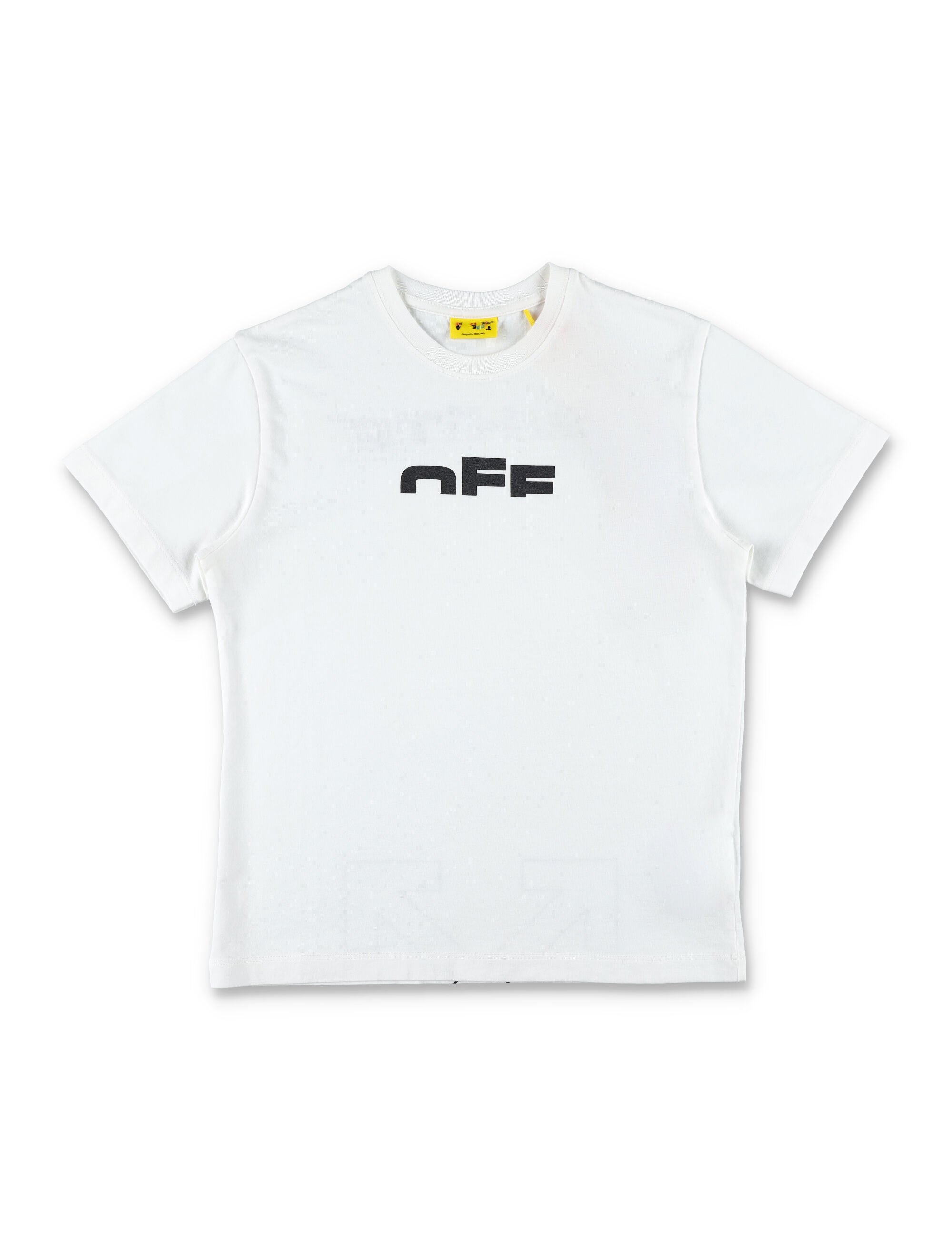 Off-White Kids Cotton T-Shirt With Logo Print Tshirt