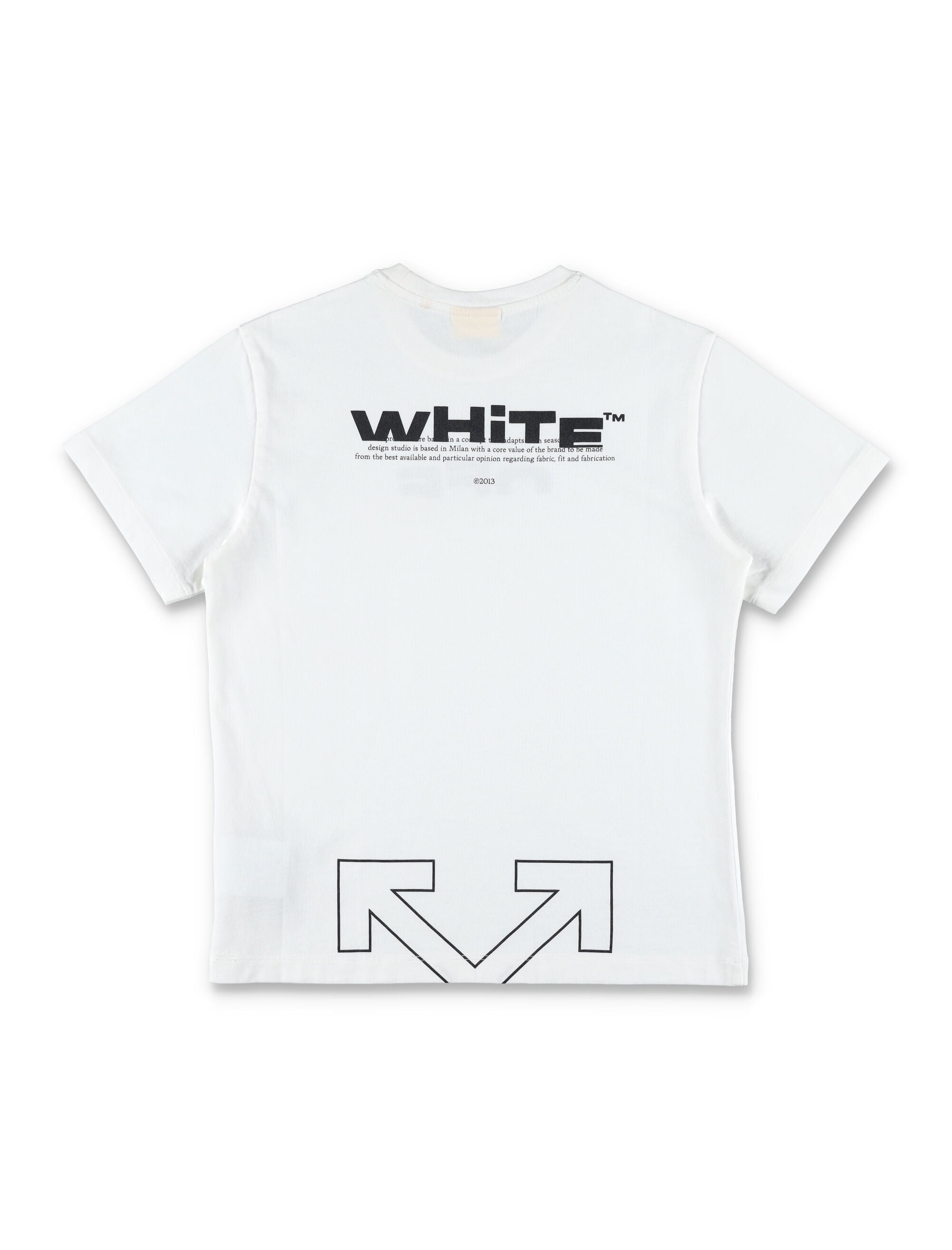 Off-White Kids Cotton T-Shirt With Logo Print Tshirt