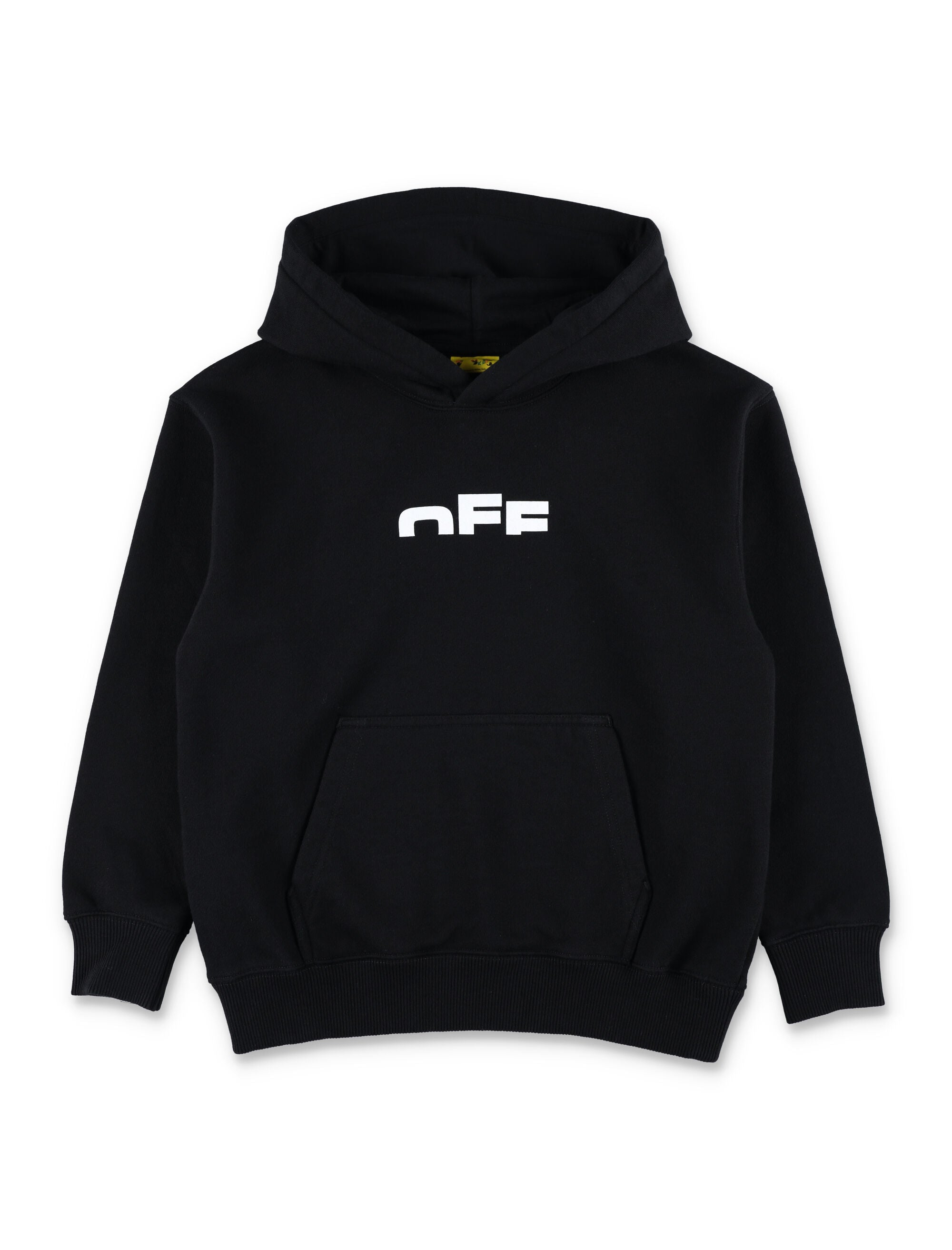 Black hoodie with Off-White Kids logo Cotton Sweatshirt