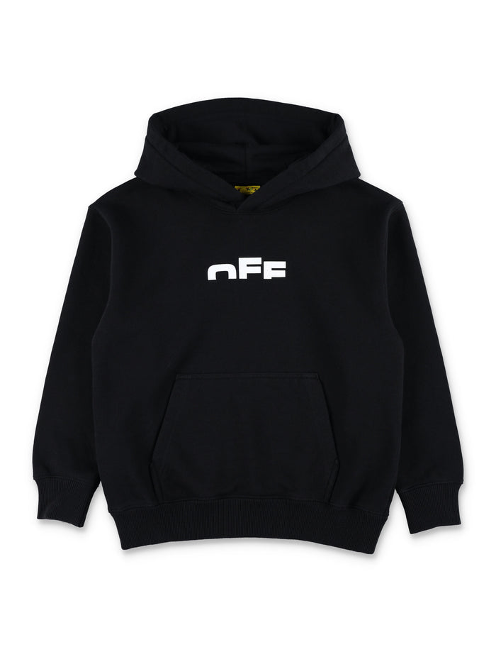 Black hoodie with Off-White Kids logo Cotton Sweatshirt