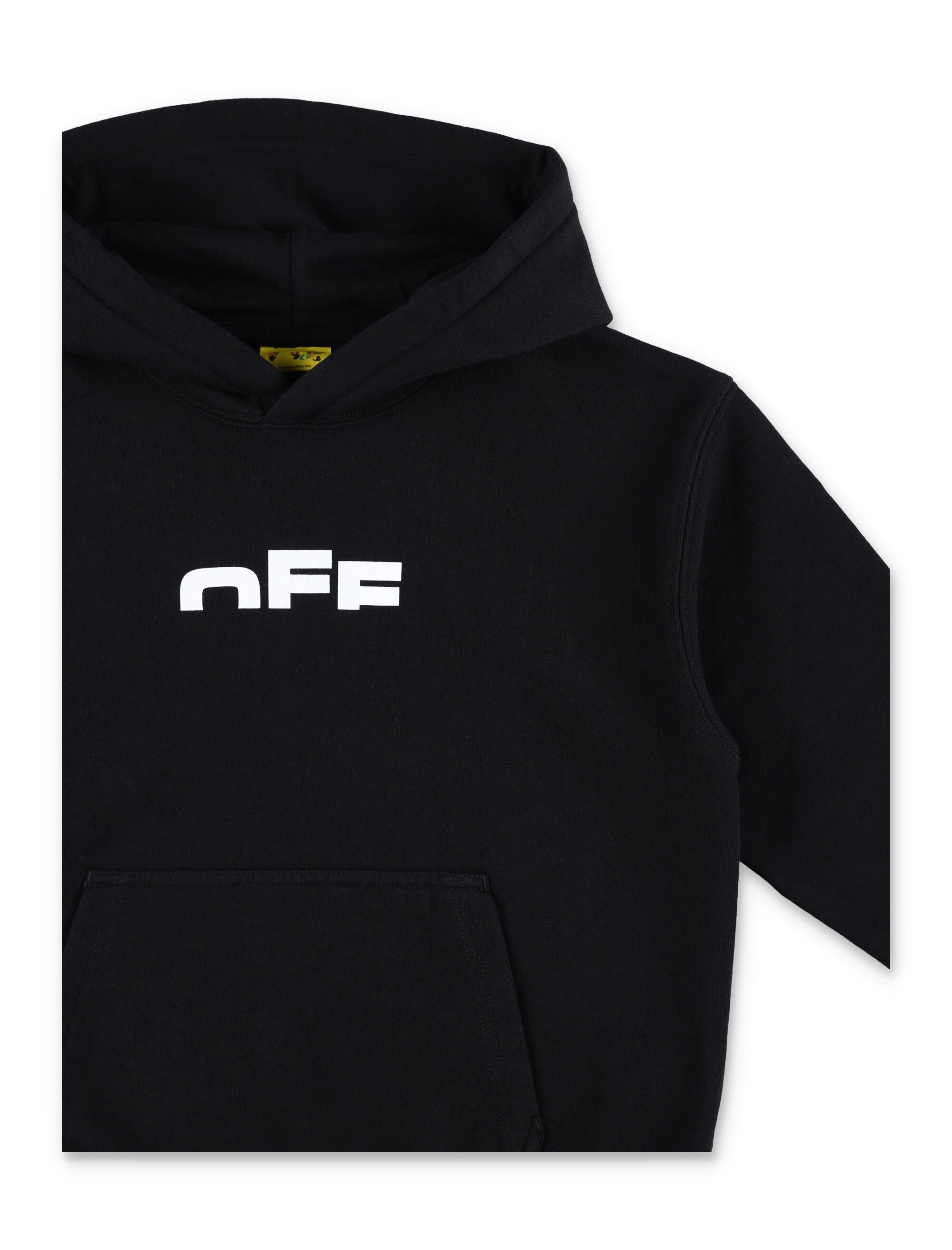 Black hoodie with Off-White Kids logo Cotton Sweatshirt