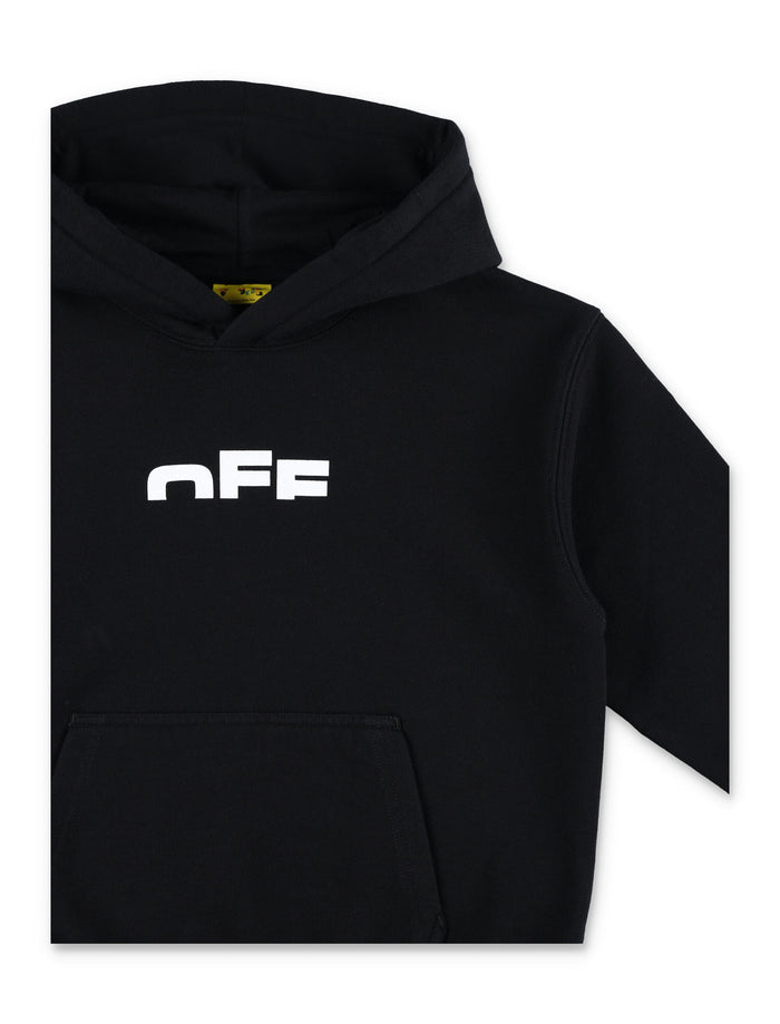 Black hoodie with Off-White Kids logo Cotton Sweatshirt
