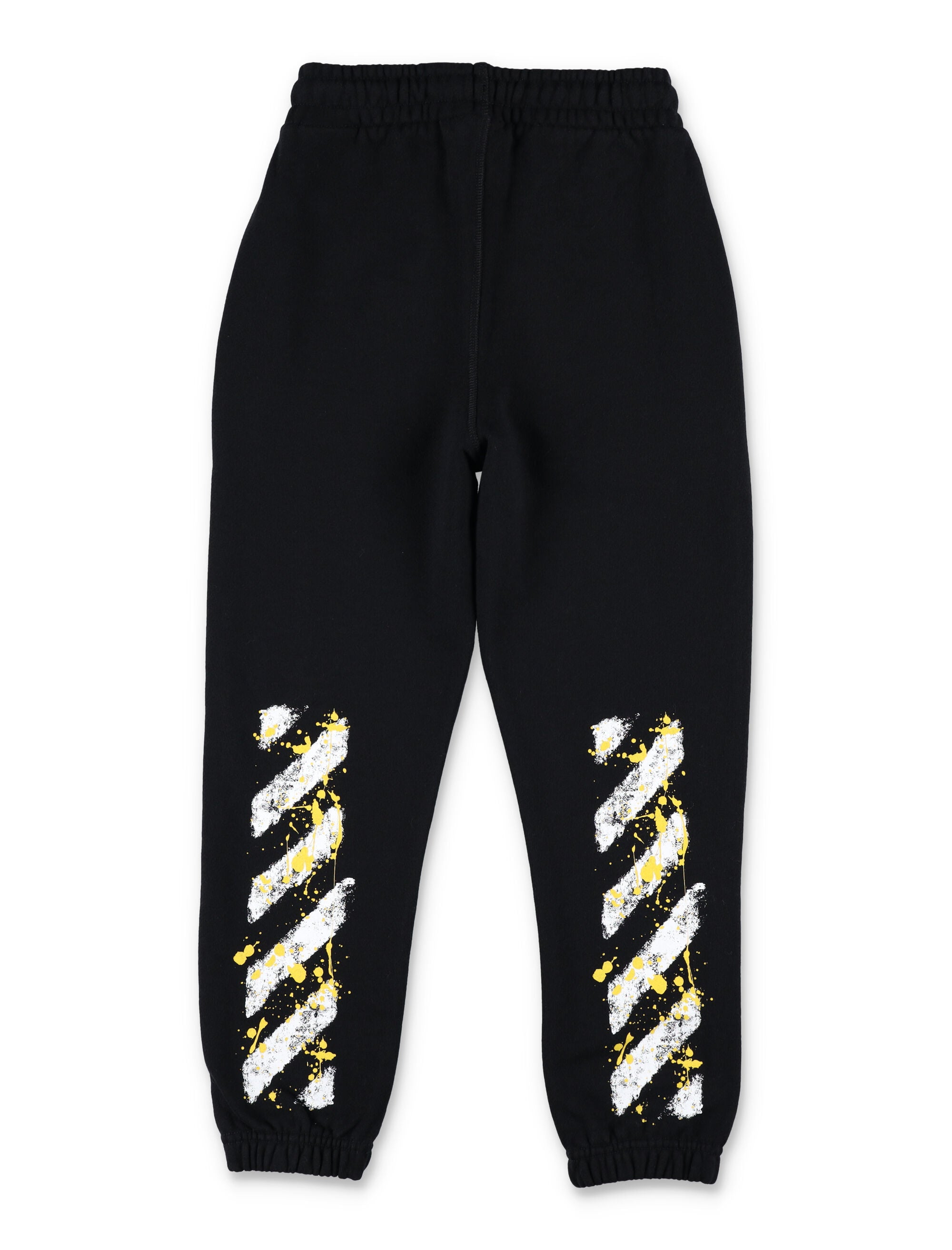 Off-White Kids Black Logo Jogging Pants Cotton