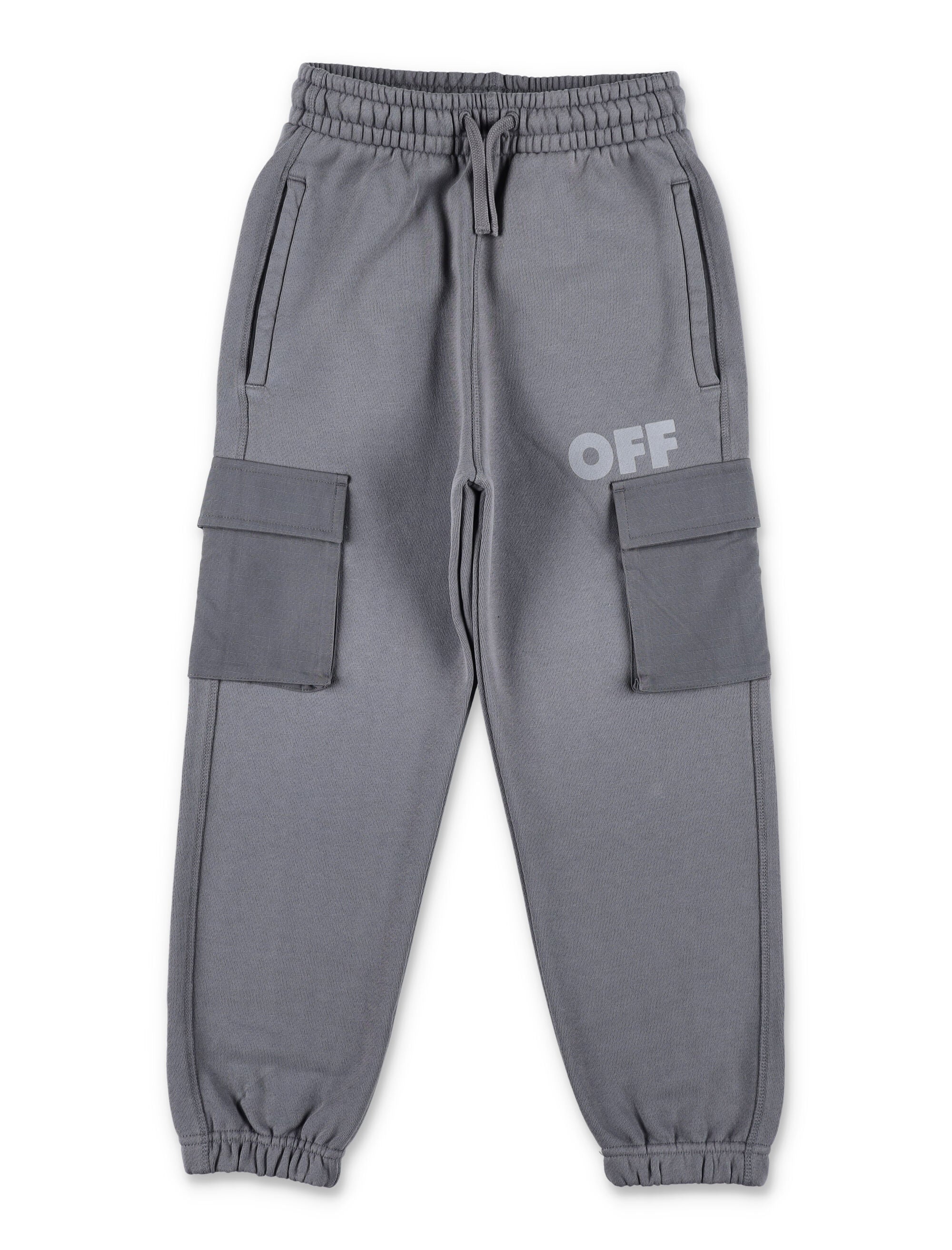 Off-White Kids grey cargo jogger pants Cotton