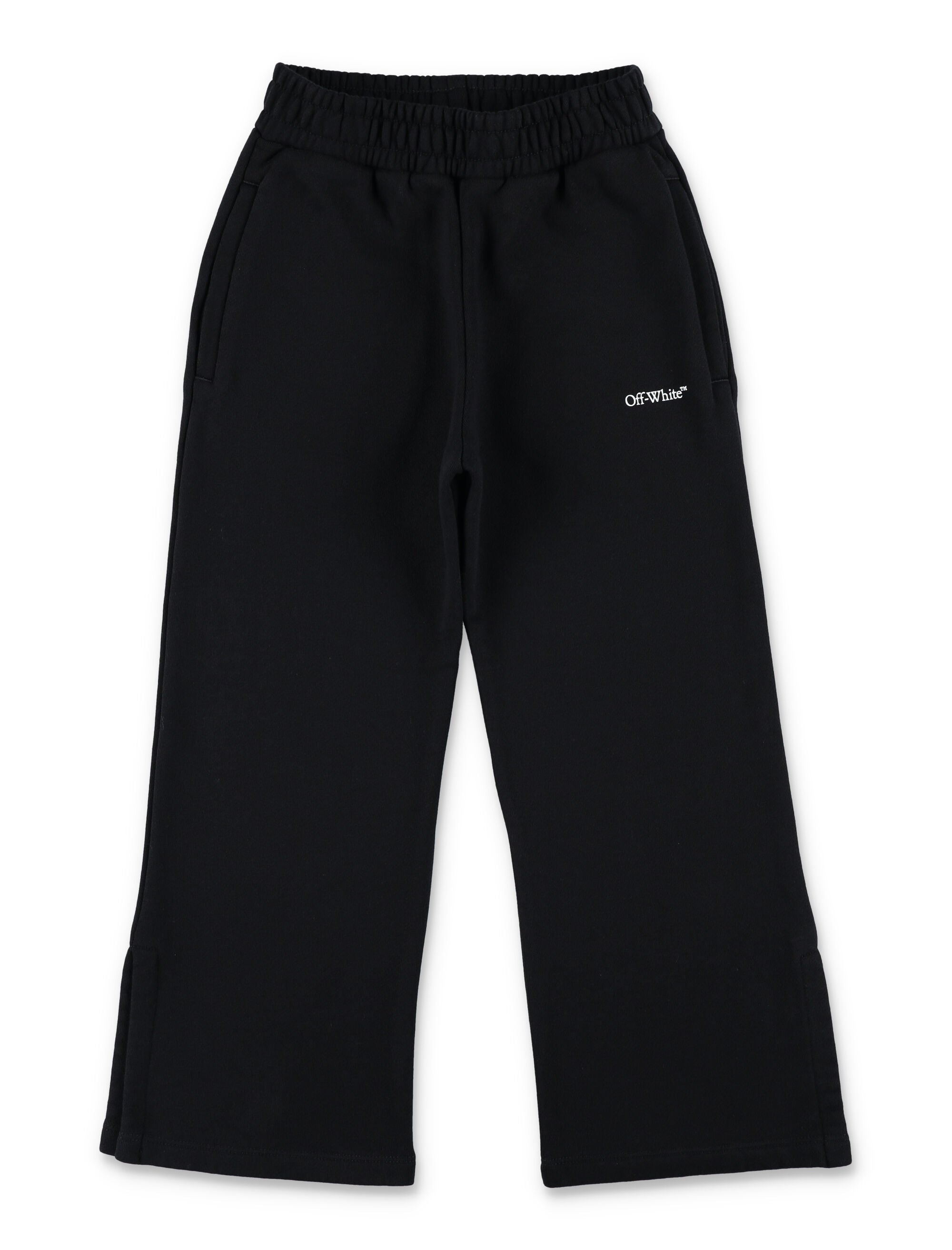 Off-White Kids Black Wide Jogging Pants Cotton