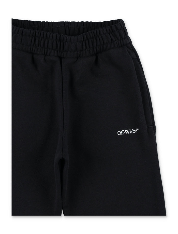 Off-White Kids Black Wide Jogging Pants Cotton