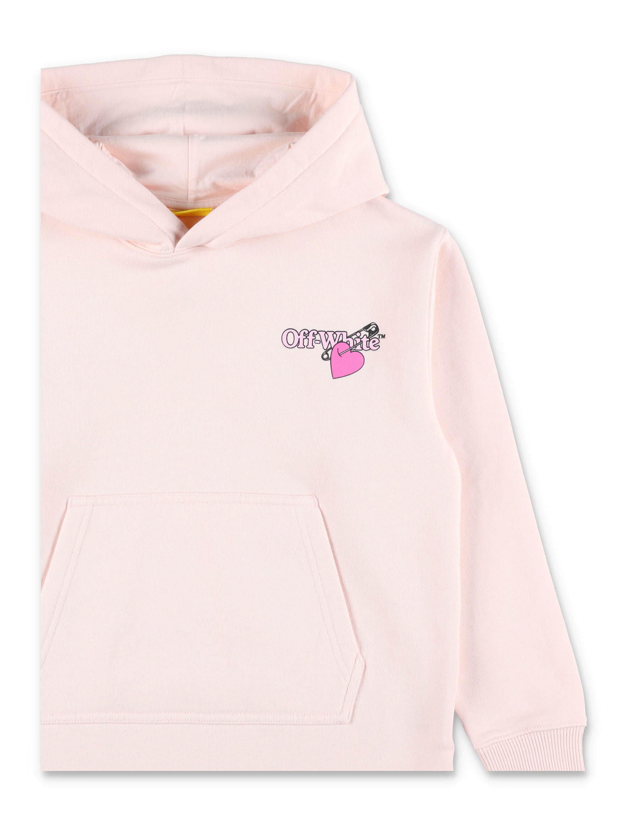 Off-White Kids Pop Heart pink hoodie sweatshirt Rose Cotton Dress