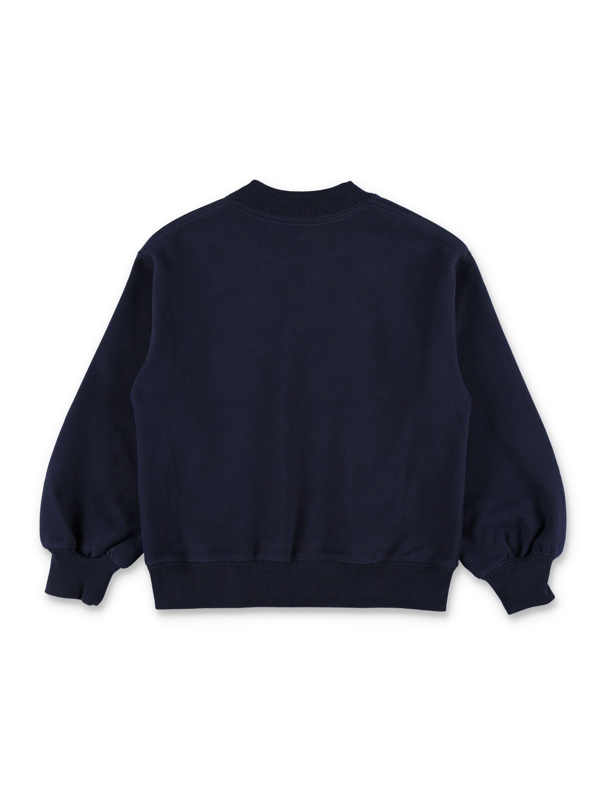 Chloé kids velvet logo sweatshirt Navy Cotton