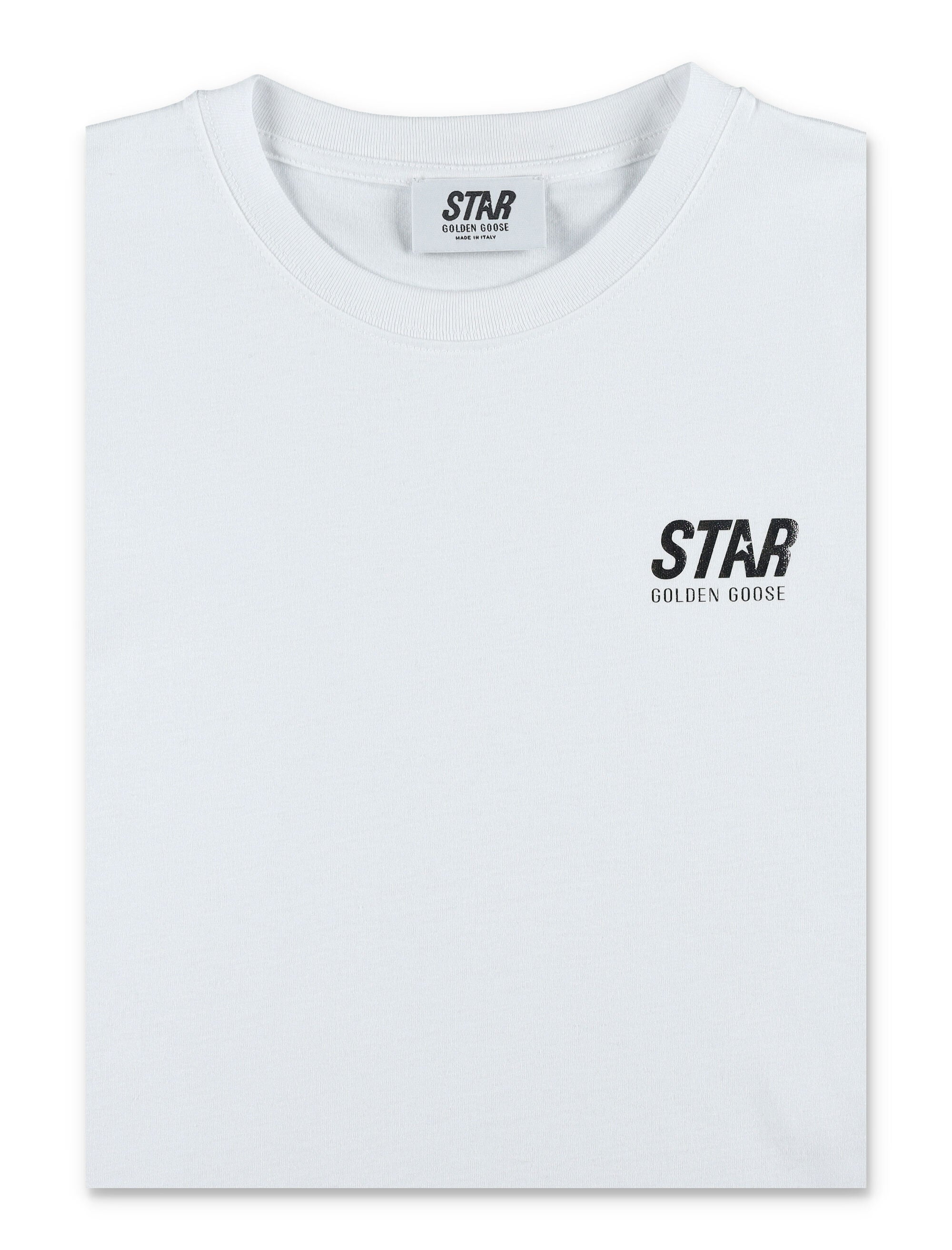 Kid - Silver print logo t-shirt Optic White/silver Cotton Tshirt