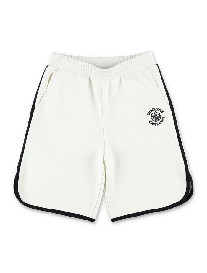 Kid - Contrast trim shorts Heritage White/black Cotton