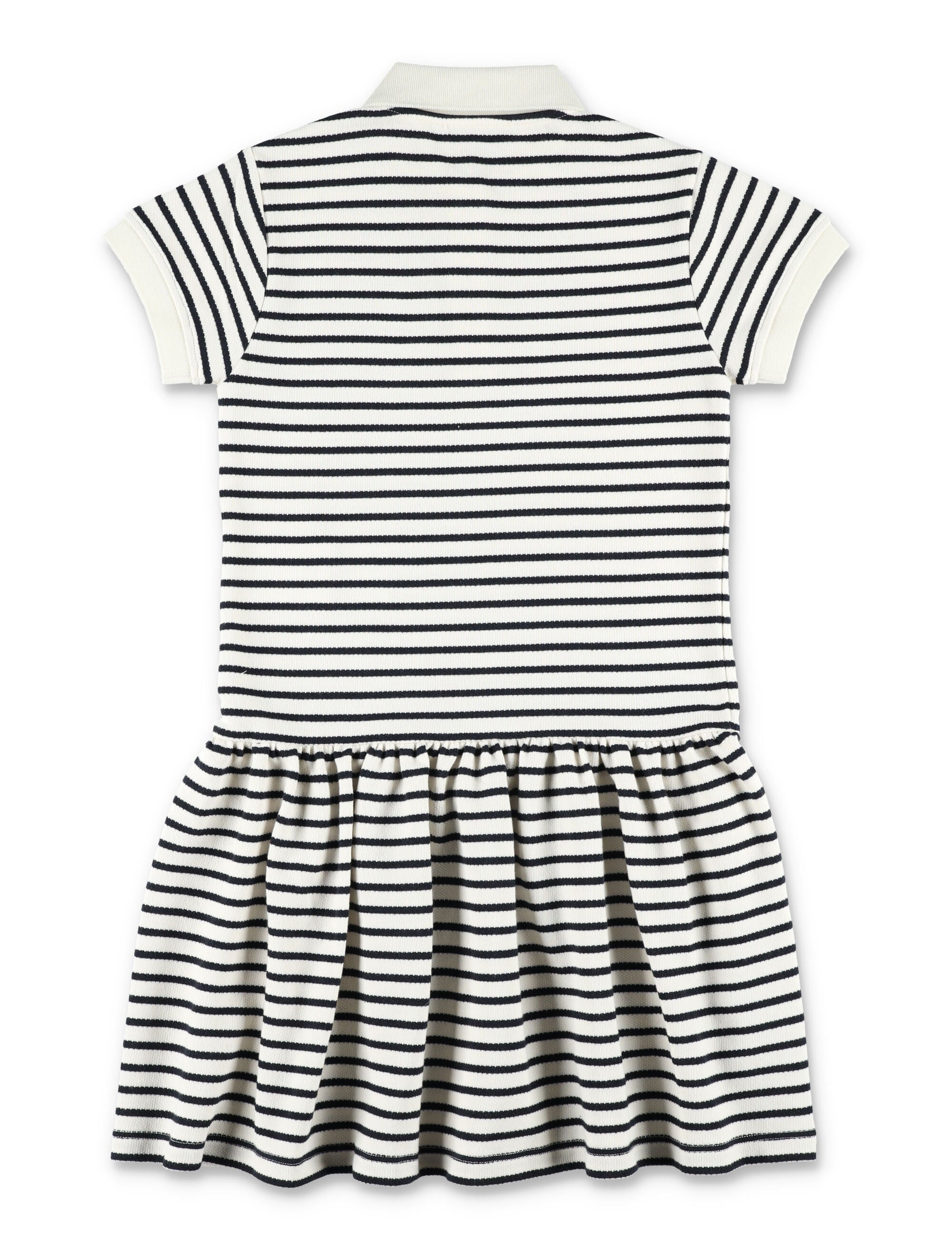 Kid - Polo striped dress Artic Wolf/dark Navy Cotton