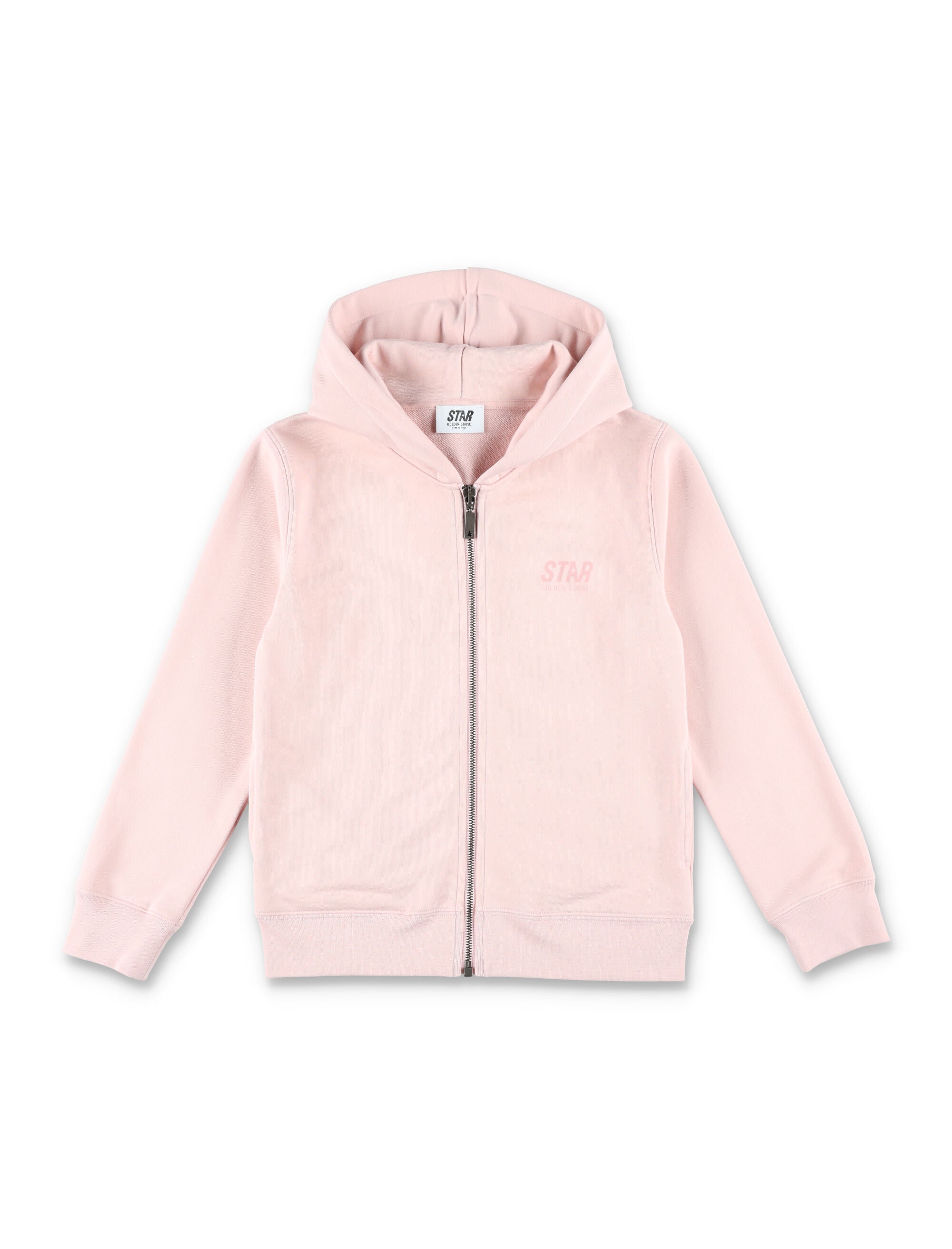 Kid - Logo zip-up hoodie Sepia Rose Cotton Sweatshirt