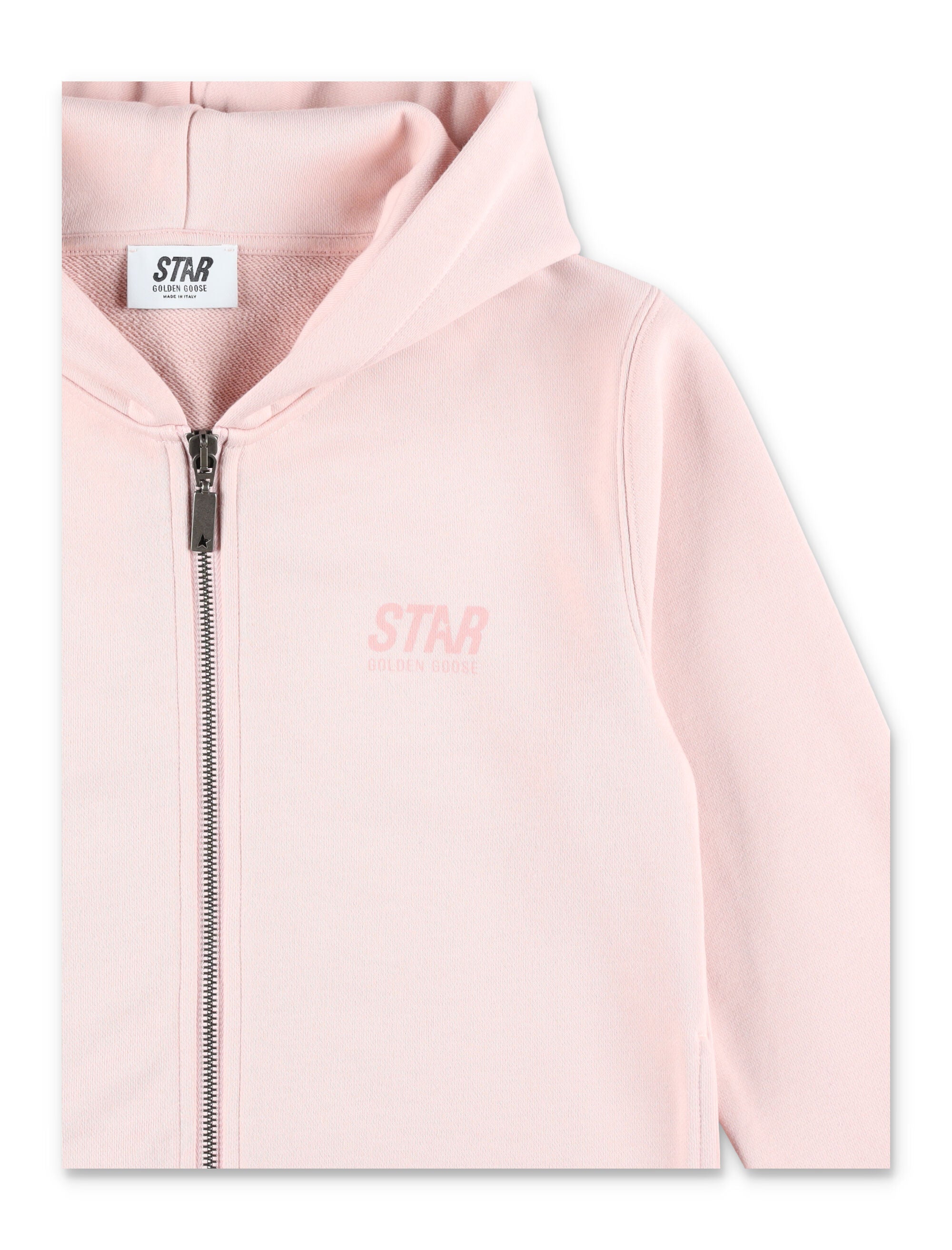 Kid - Logo zip-up hoodie Sepia Rose Cotton Sweatshirt