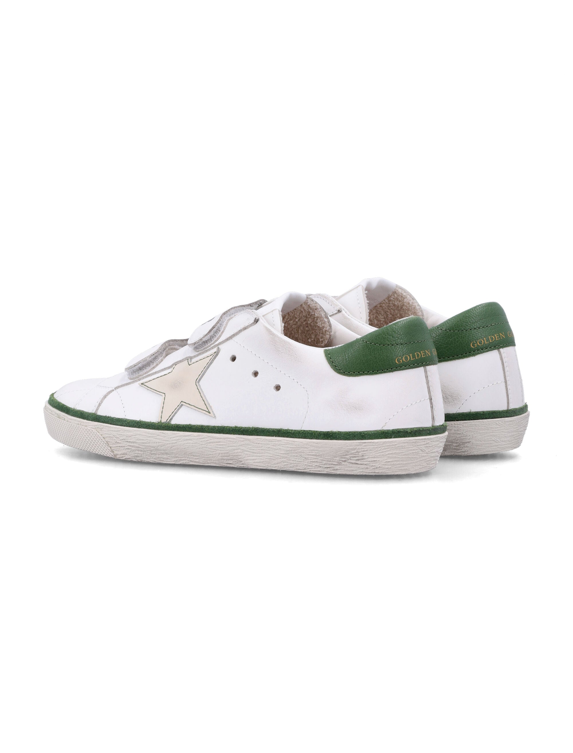 Kid - Old School sneakers White/cream/green Cow Leather Lining