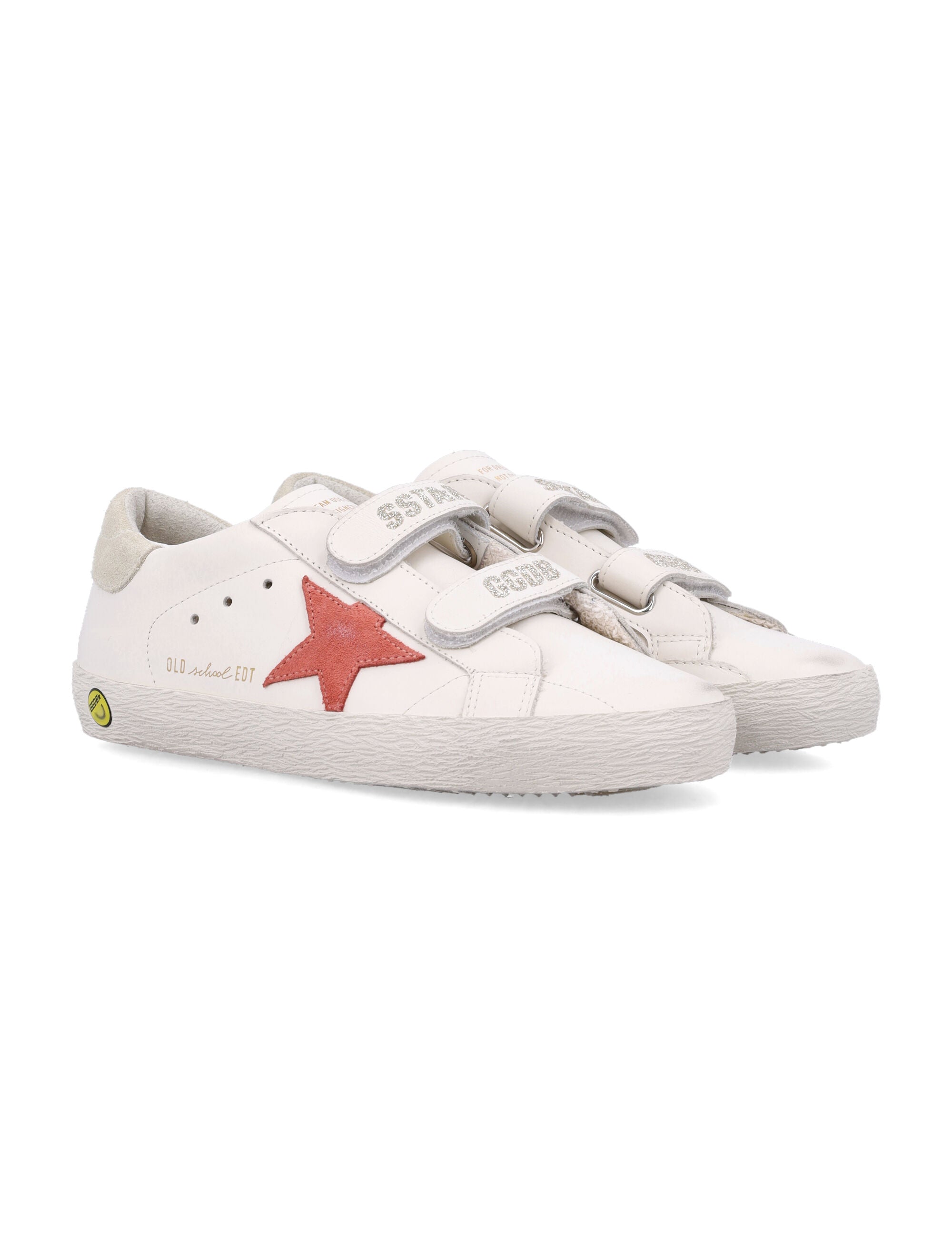 Kid - Old School White/peach/eggnog Cow Leather Sneaker