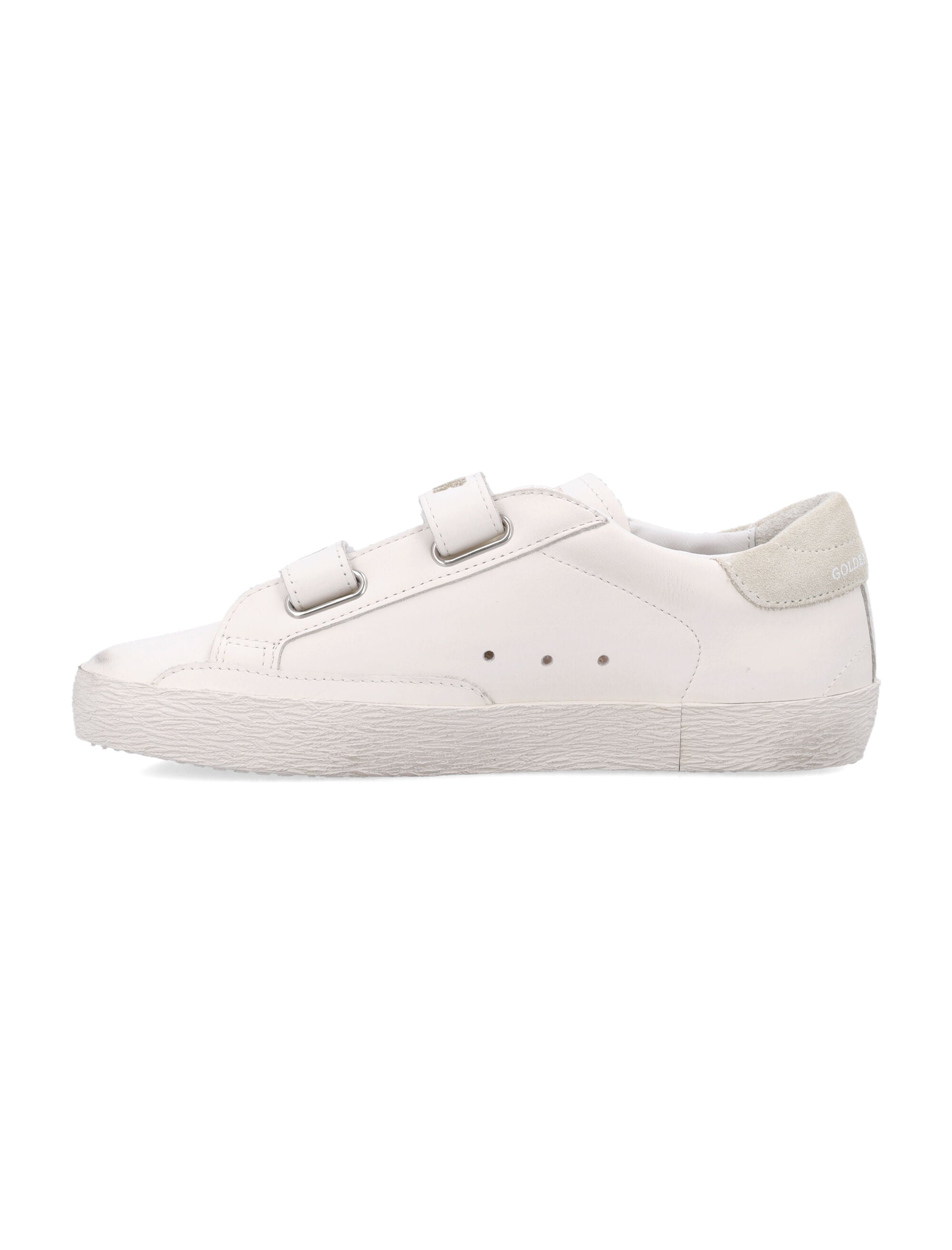 Kid - Old School White/peach/eggnog Cow Leather Sneaker