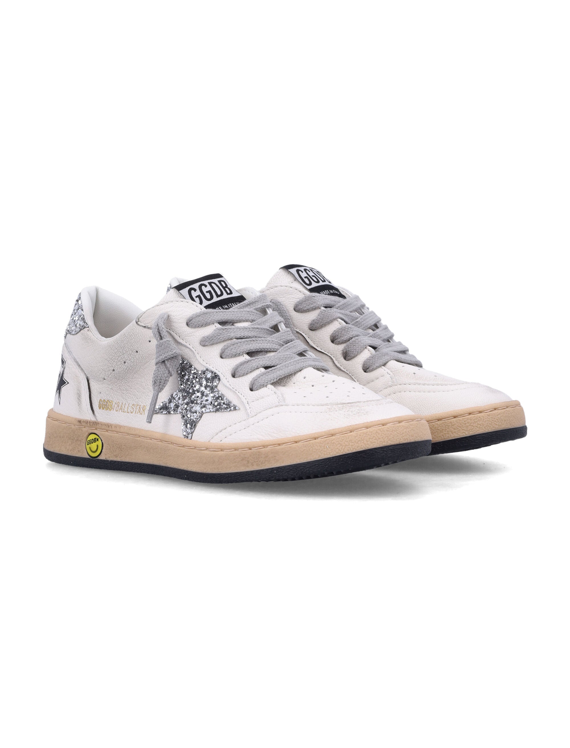 Kid - New Ball Star sneakers White/silver Goat Leather