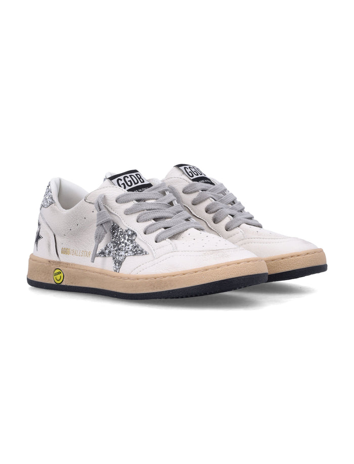 Kid - New Ball Star sneakers White/silver Goat Leather