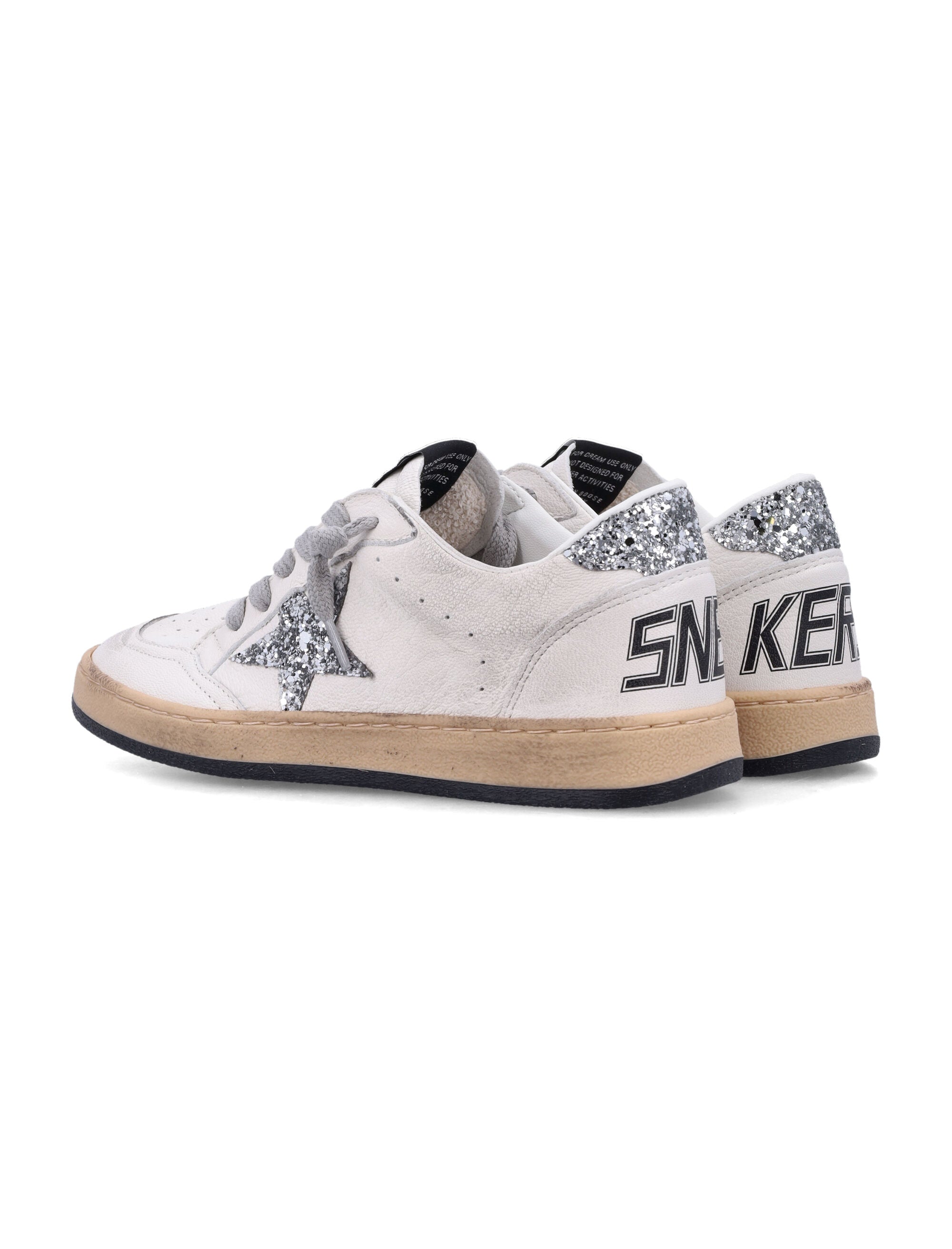 Kid - New Ball Star sneakers White/silver Goat Leather