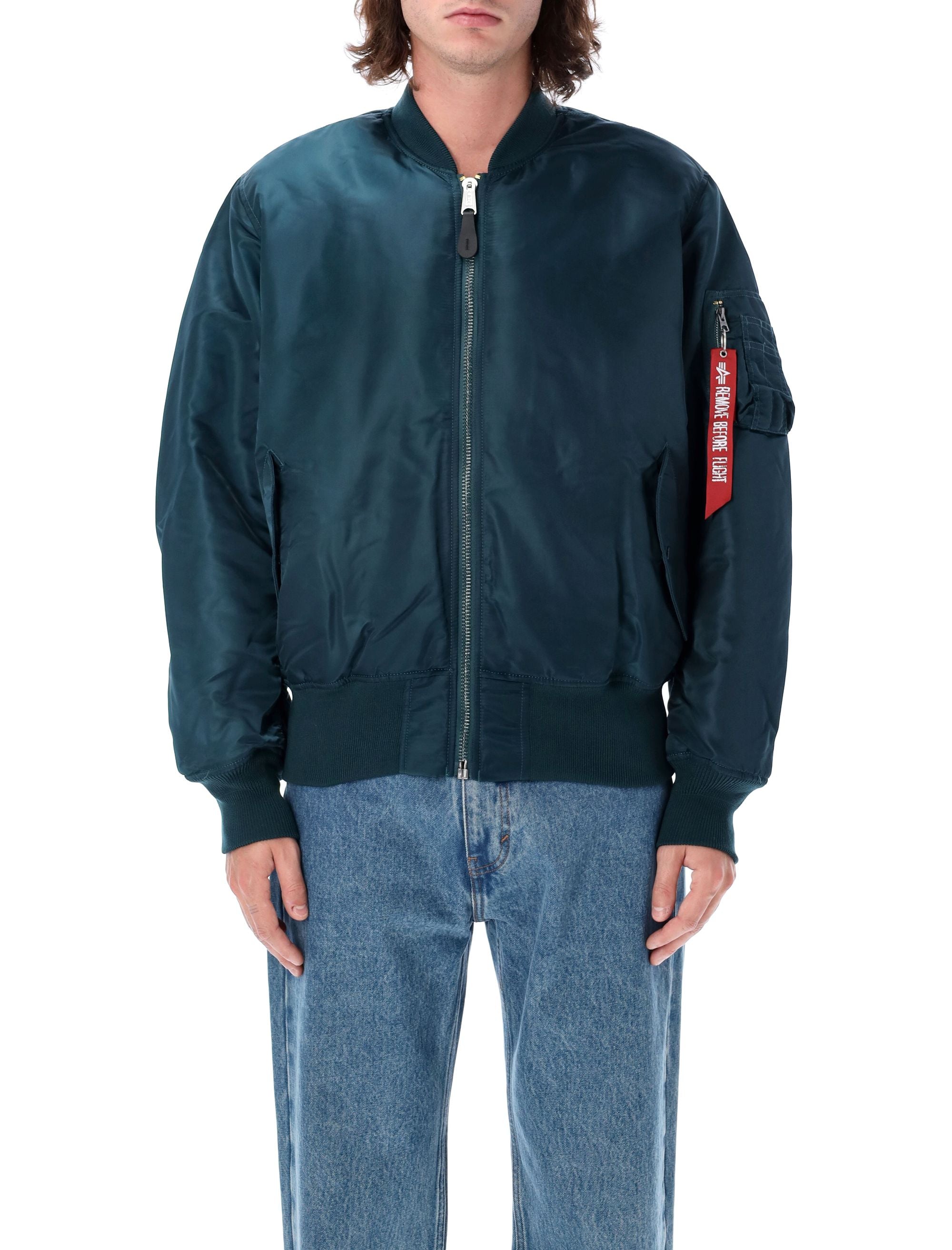 MA-1 reversible bomber Navy Nylon Lining Jacket